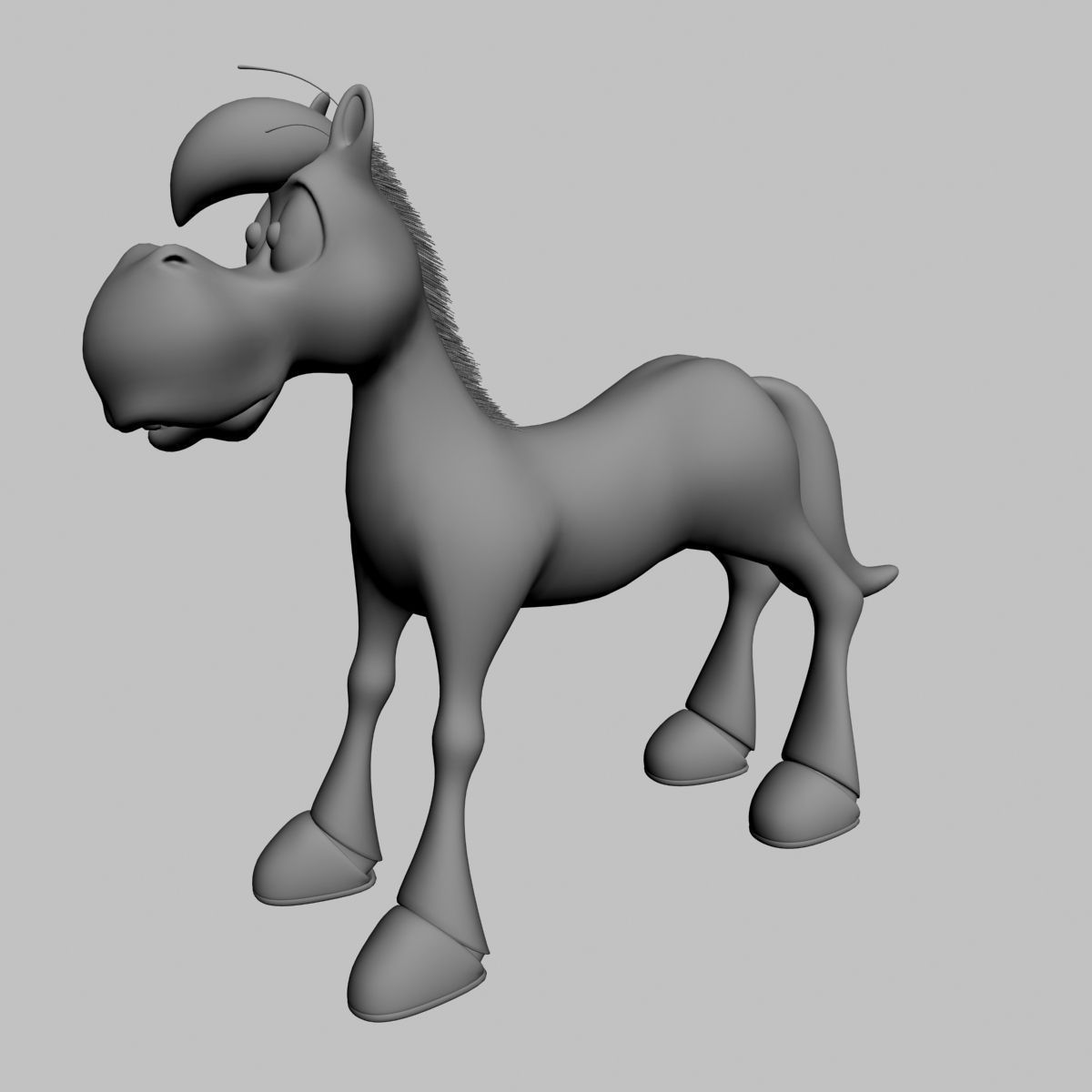 Cartoon Horse Rigged and Animated Low-poly 3D model_6