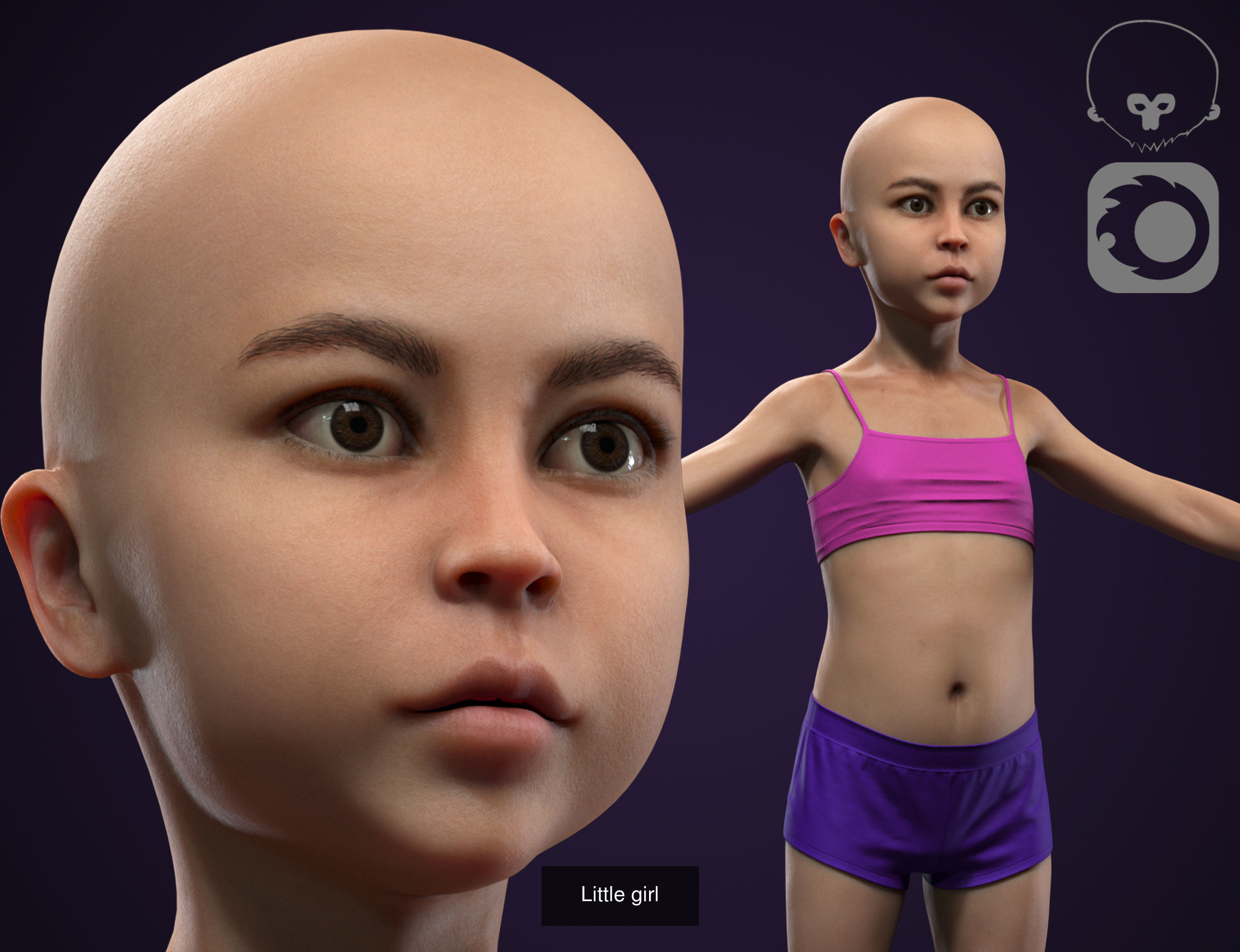 Different ages women pack 3D Model Collection_3