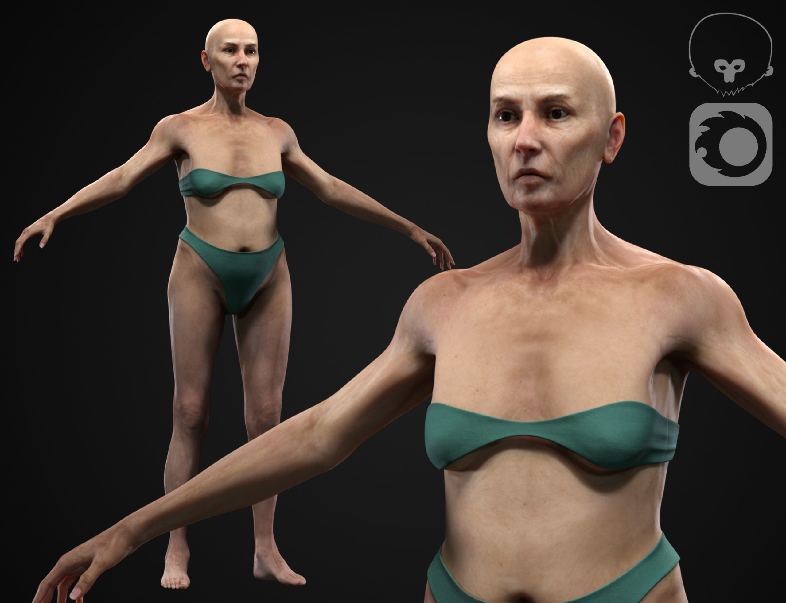 Different ages women pack 3D Model Collection_35