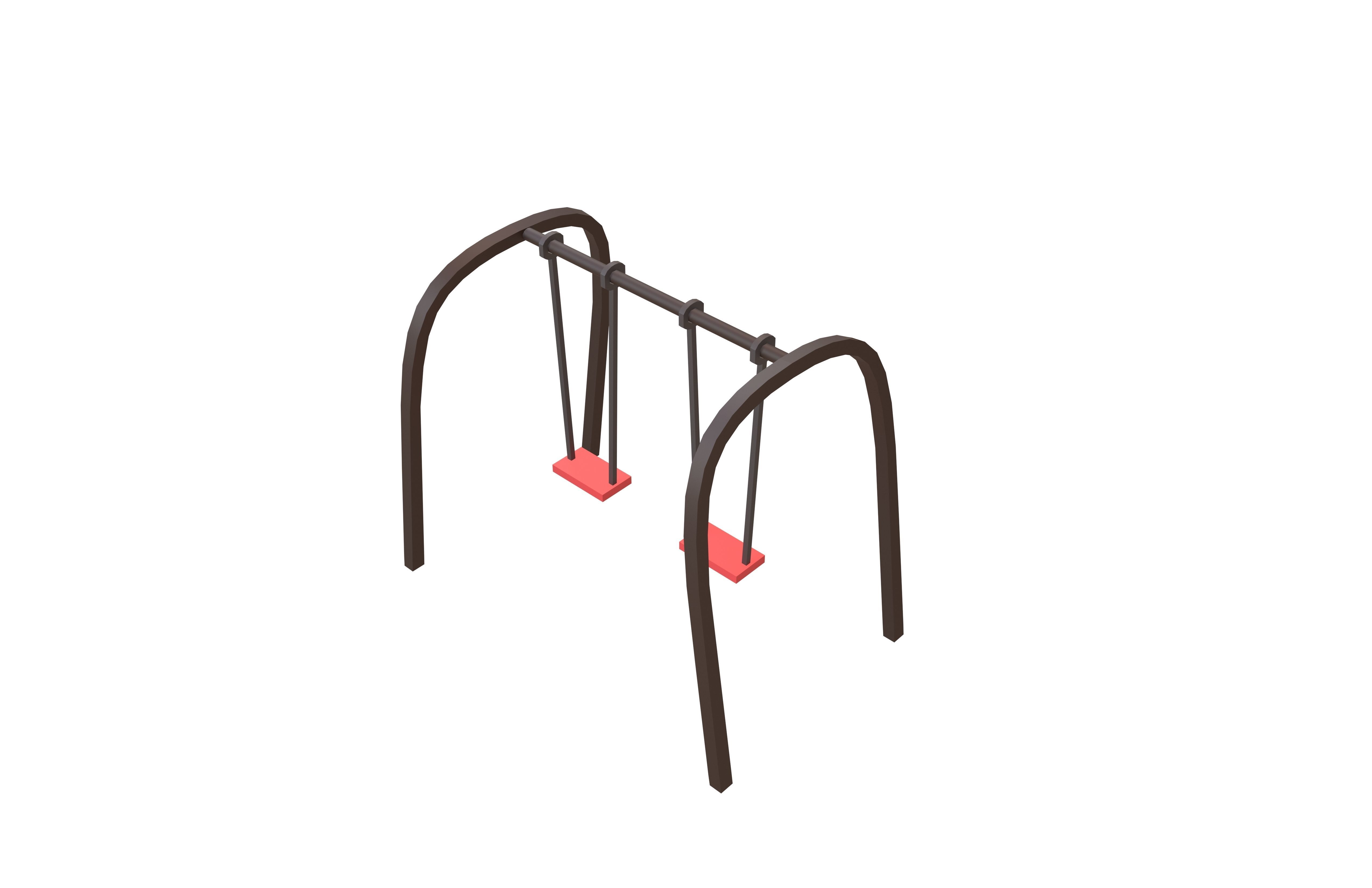 Park Swing v1 004 Low-poly 3D model_2