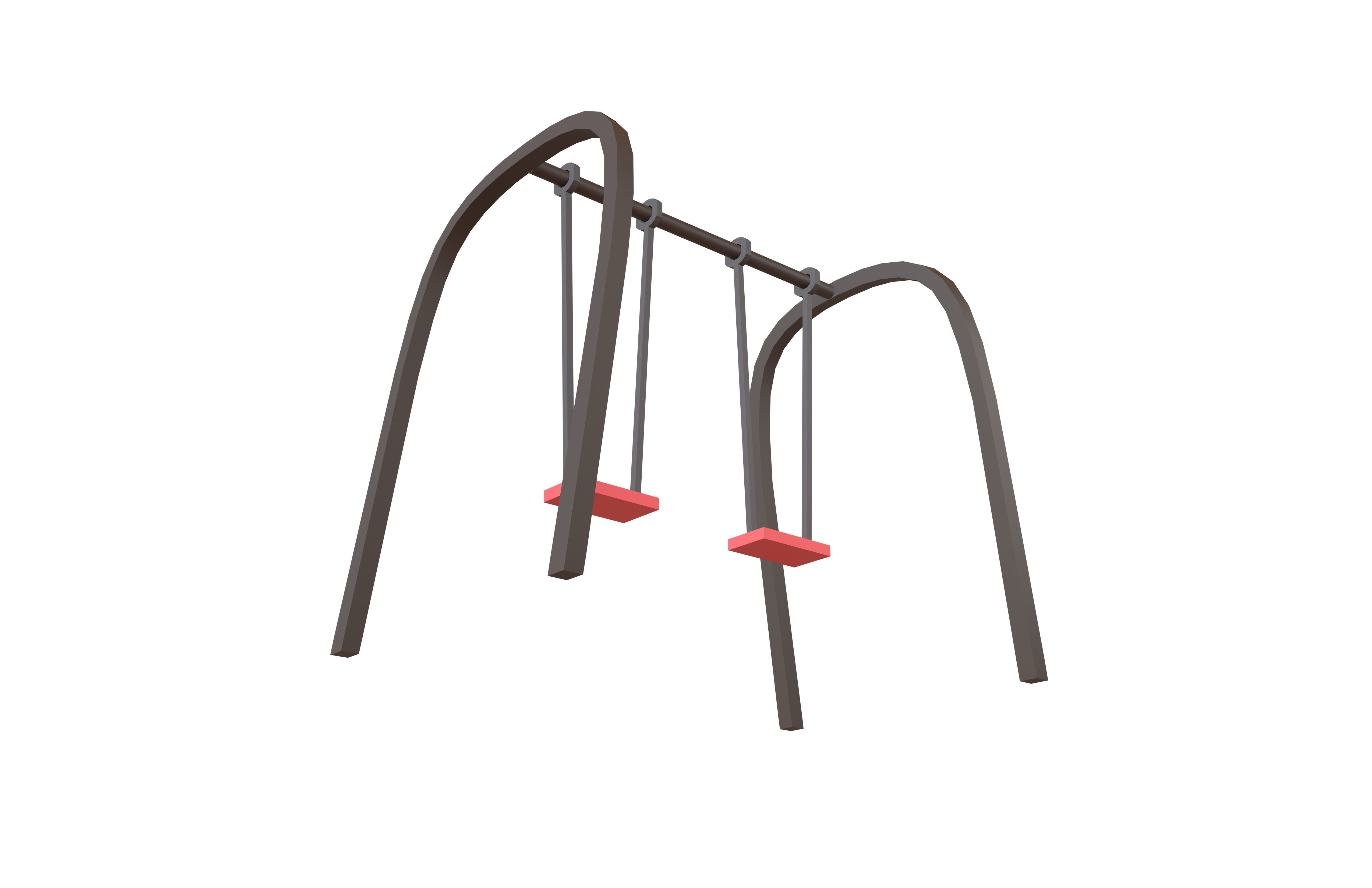 Park Swing v1 004 Low-poly 3D model_3