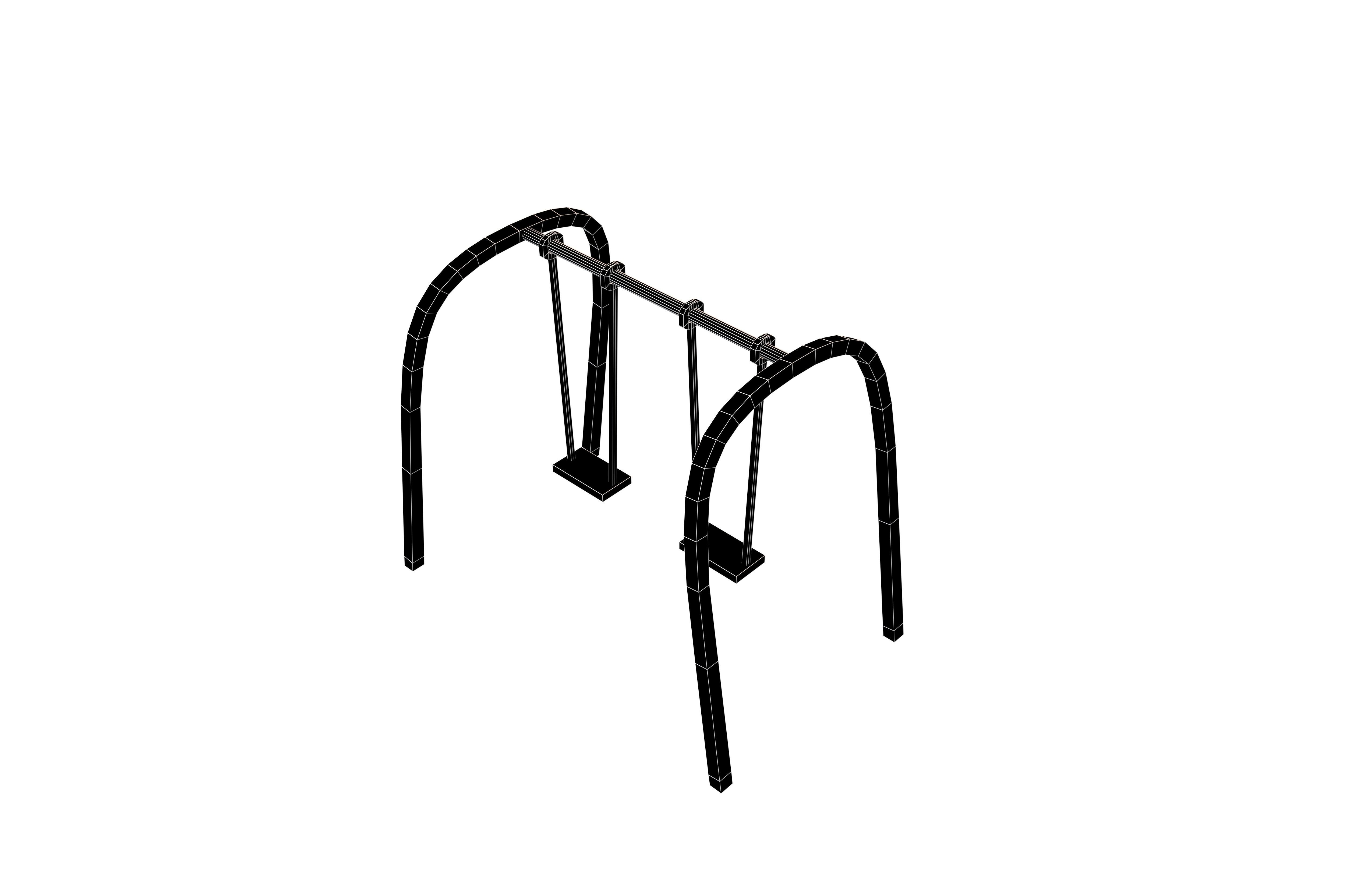 Park Swing v1 004 Low-poly 3D model_6