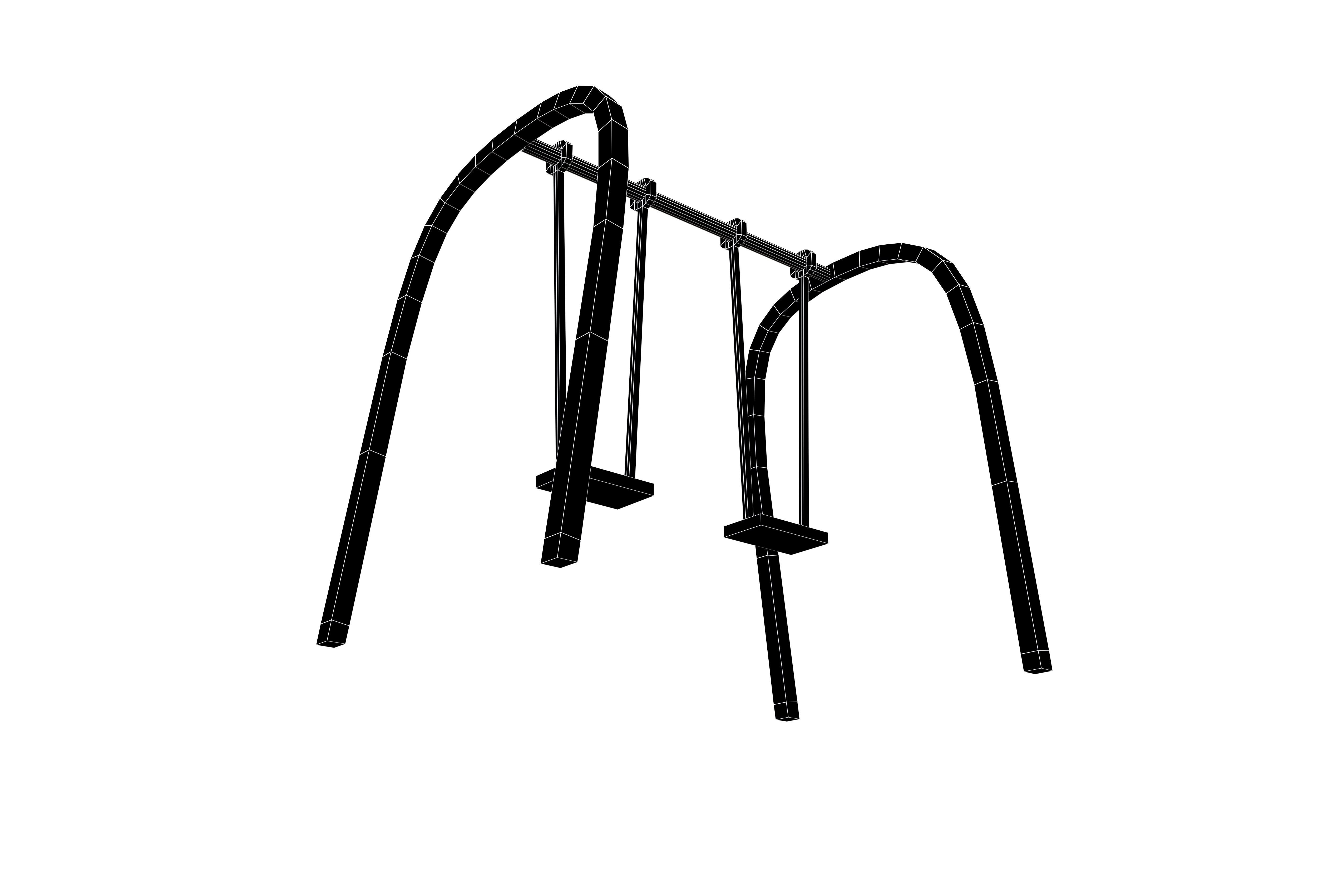 Park Swing v1 004 Low-poly 3D model_7