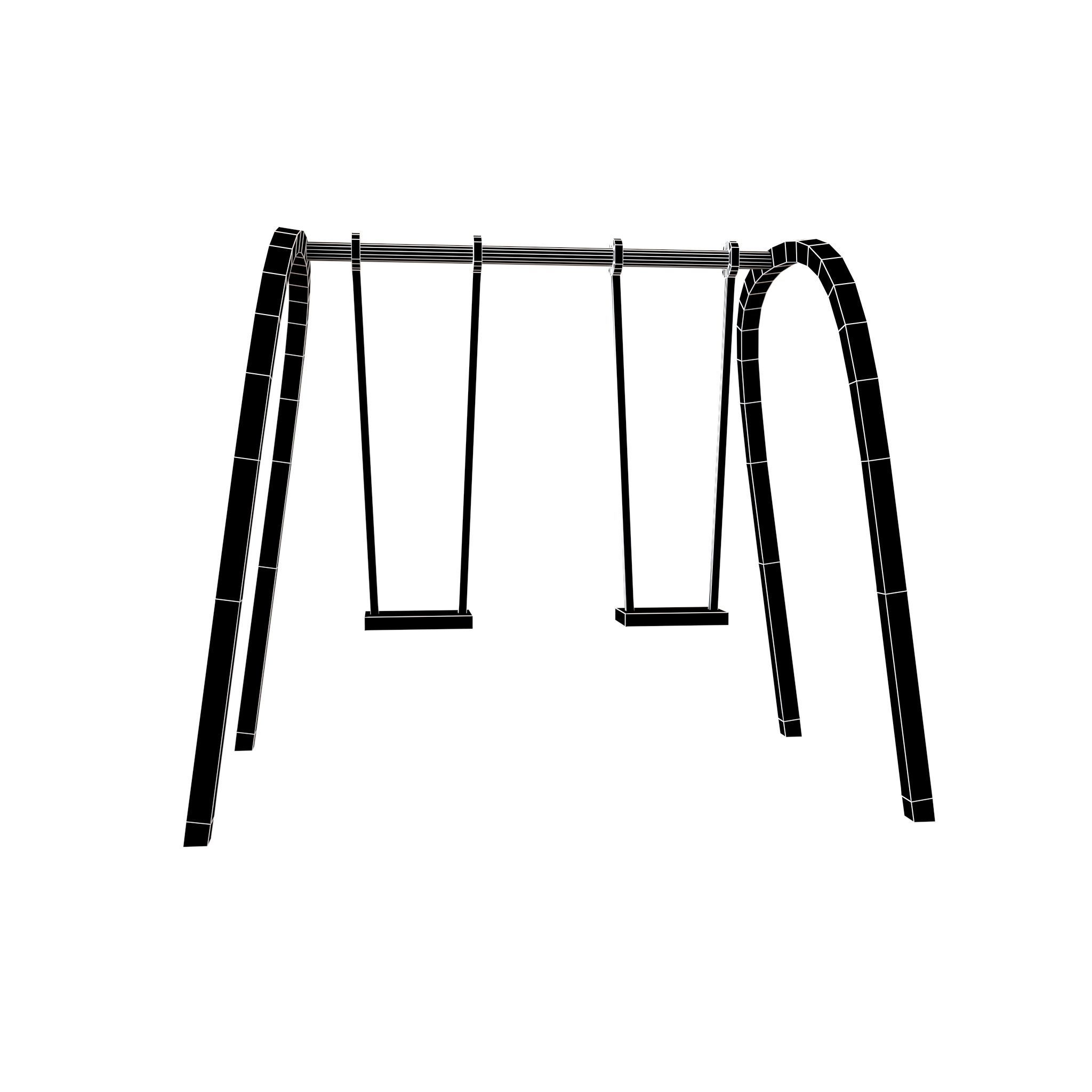 Park Swing v1 004 Low-poly 3D model_5
