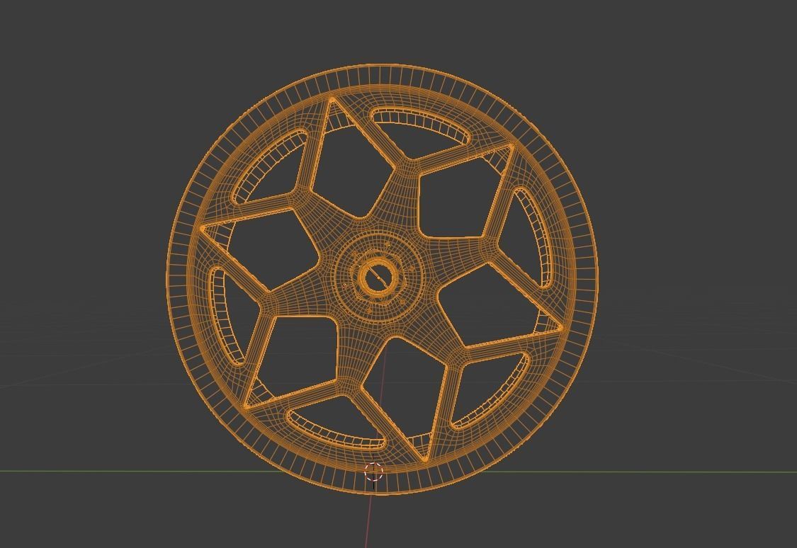 SL061 wheel Low-poly 3D model_14