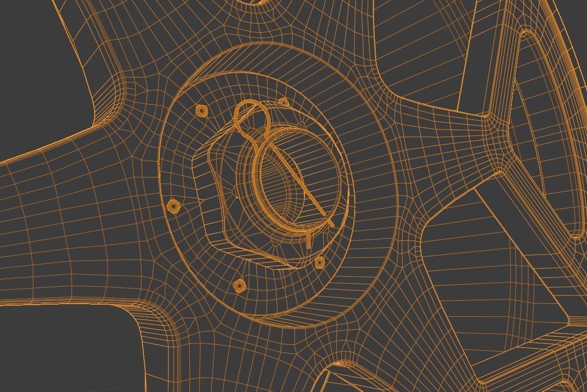 SL061 wheel Low-poly 3D model_16