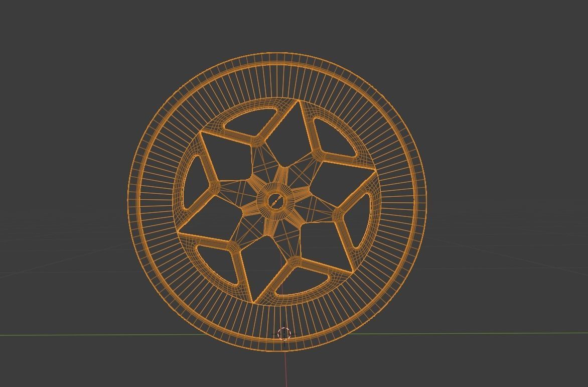 SL061 wheel Low-poly 3D model_15