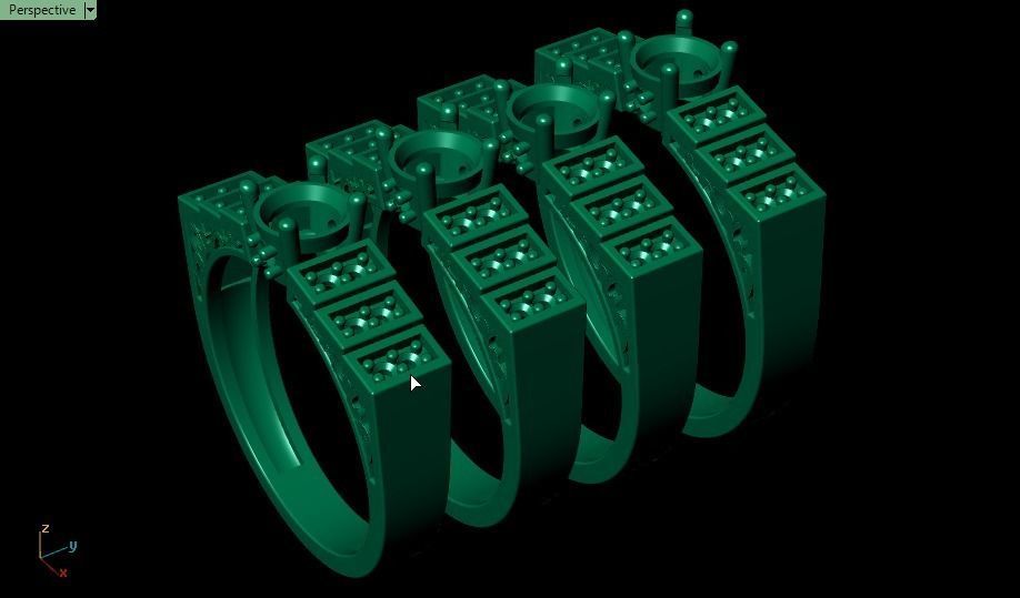 solitaire wedding ring  3D print model_16