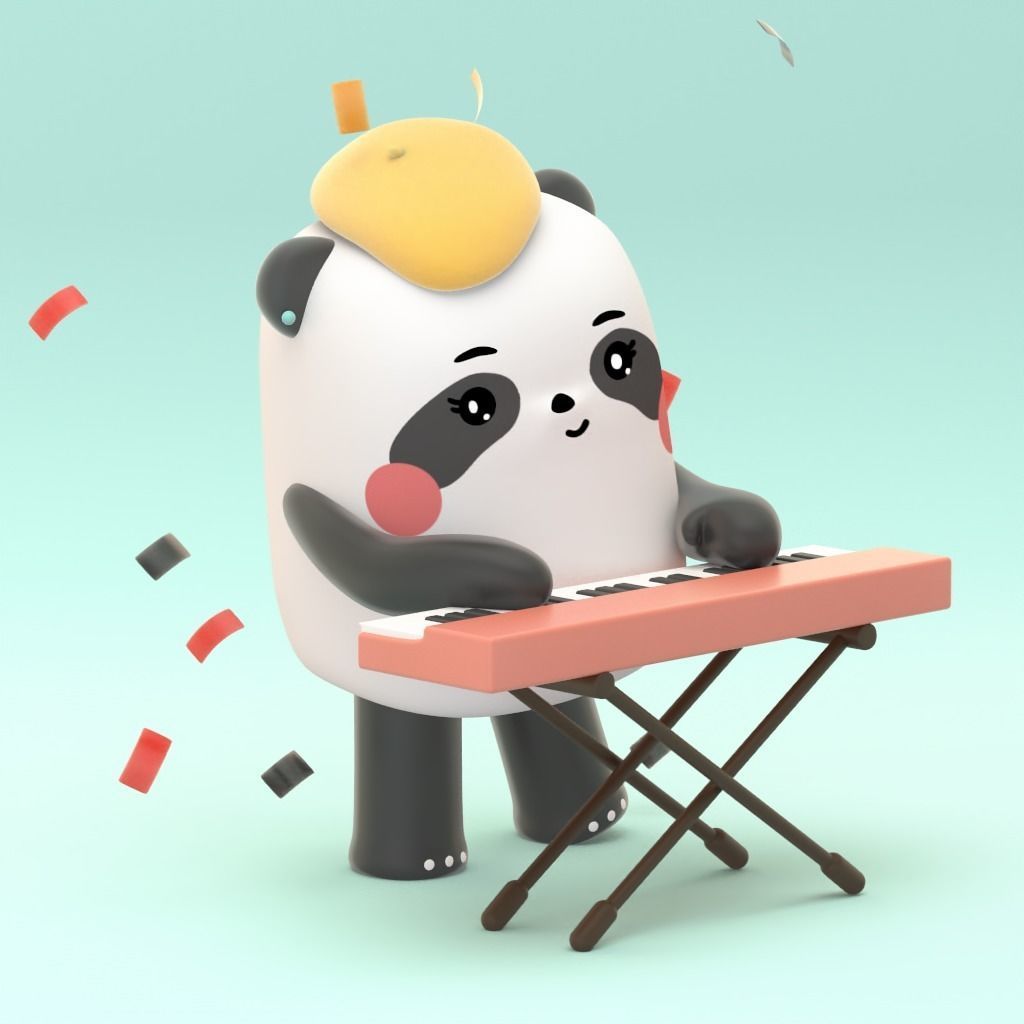 Panda Synth 3D print model_1