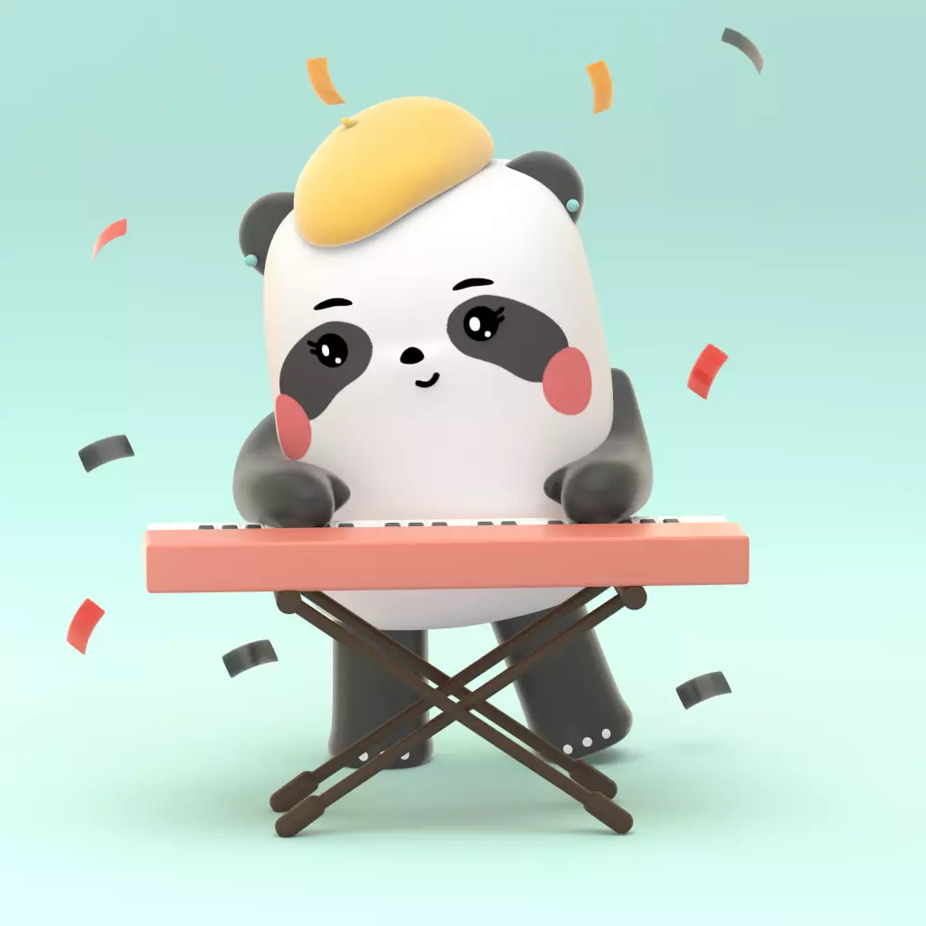Panda Synth 3D print model_0