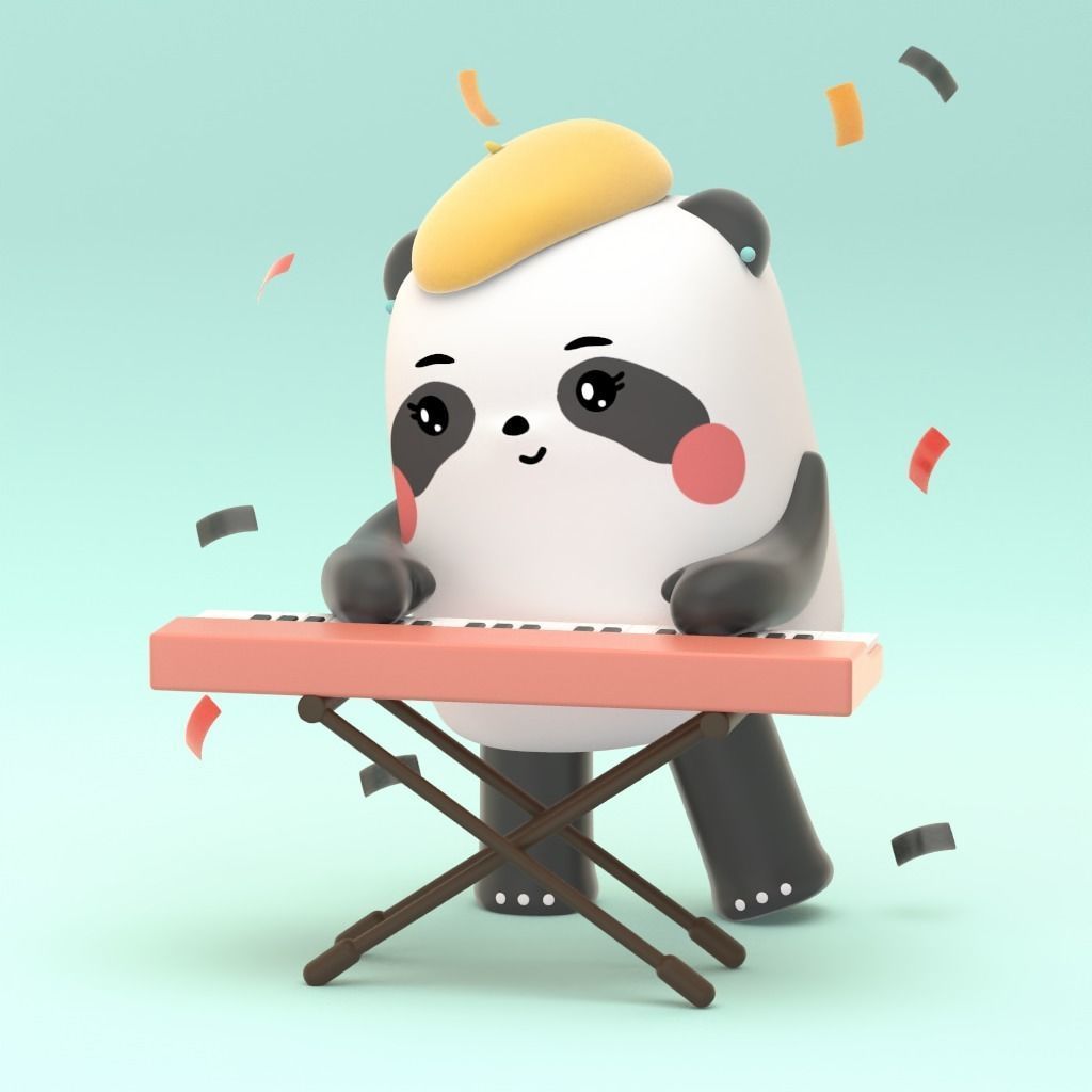 Panda Synth 3D print model_2