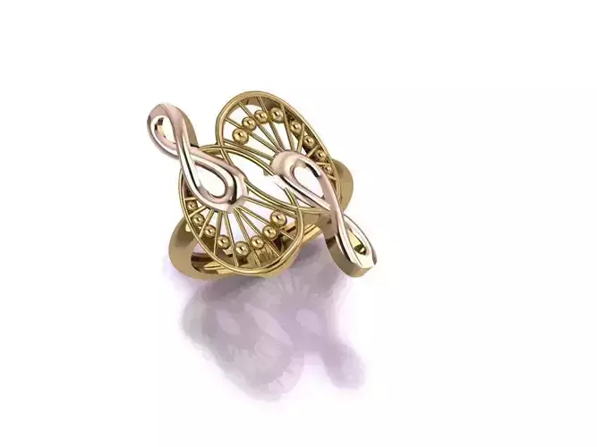 ring 9 gold with infinity design