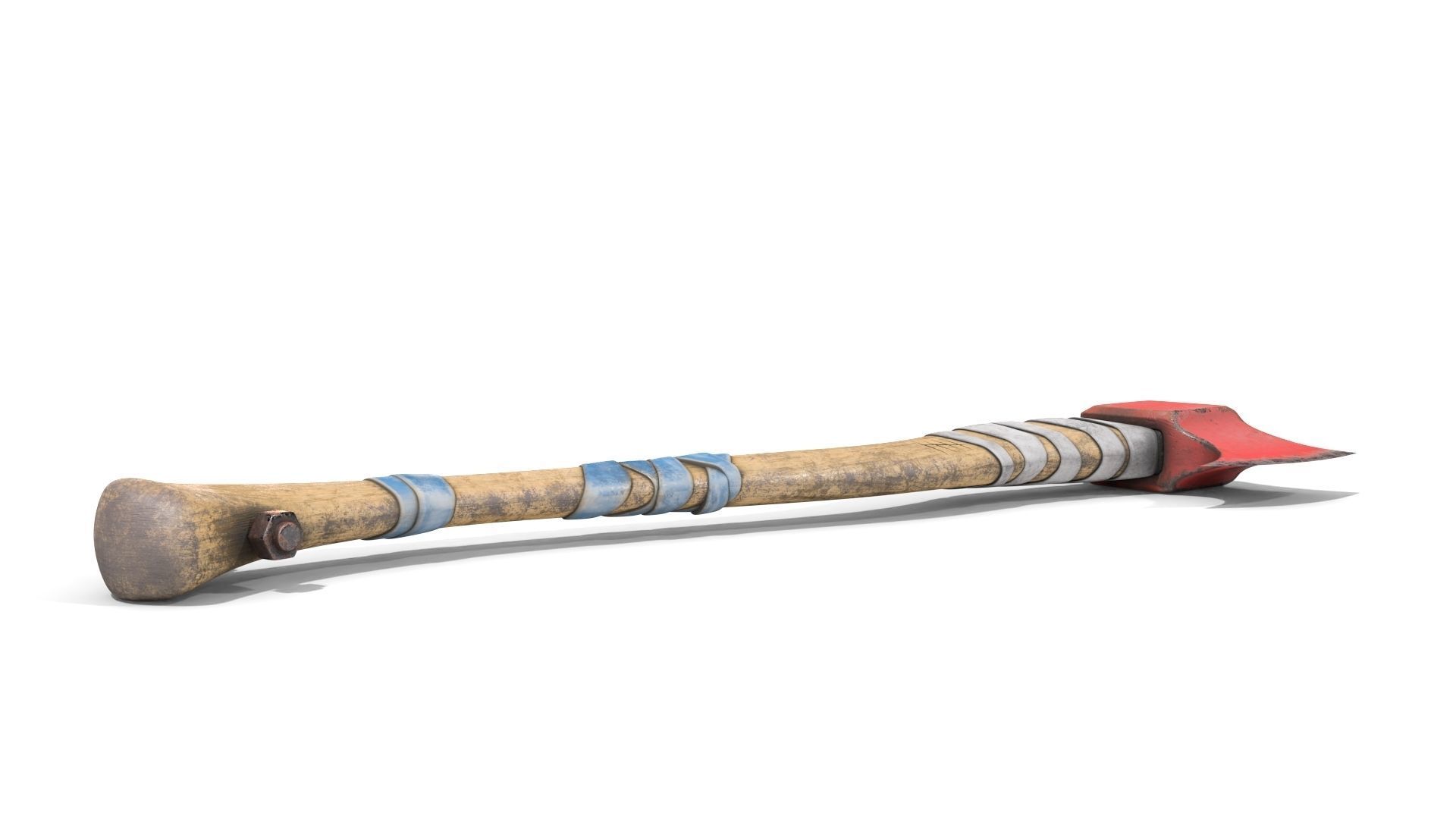 Fire Axe Low-poly 3D model_7