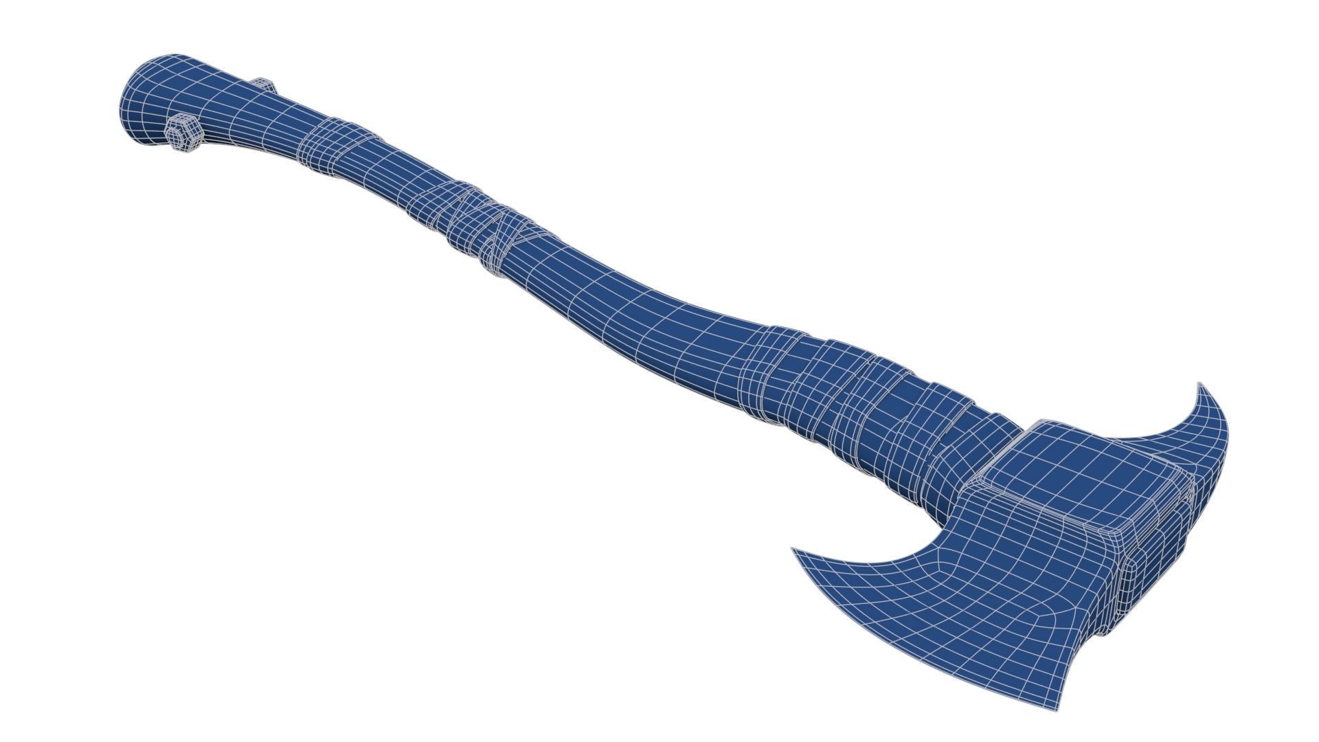Fire Axe Low-poly 3D model_22