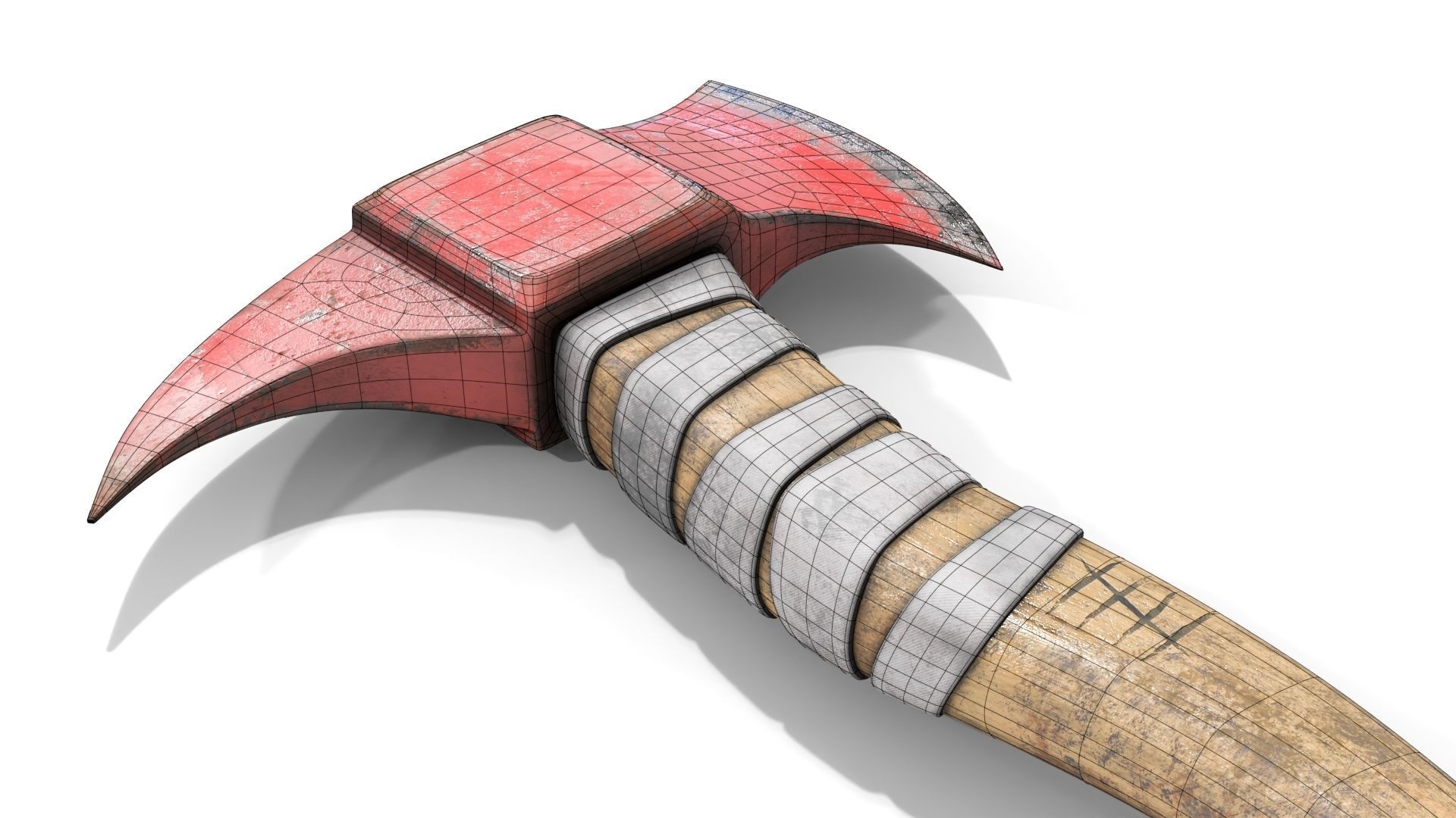 Fire Axe Low-poly 3D model_18