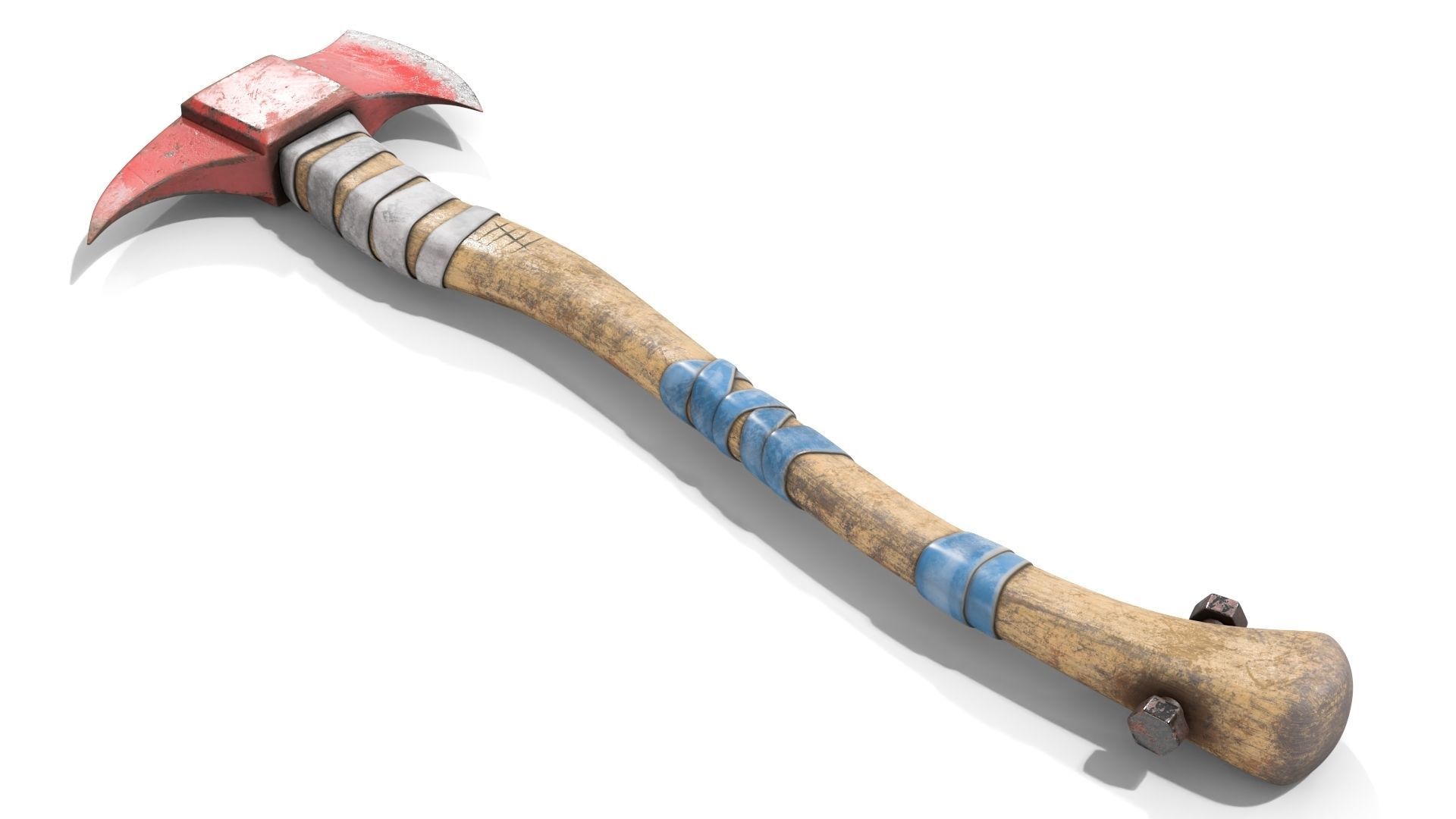 Fire Axe Low-poly 3D model_3