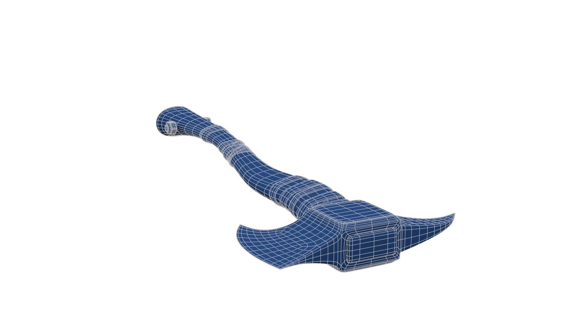 Fire Axe Low-poly 3D model_25