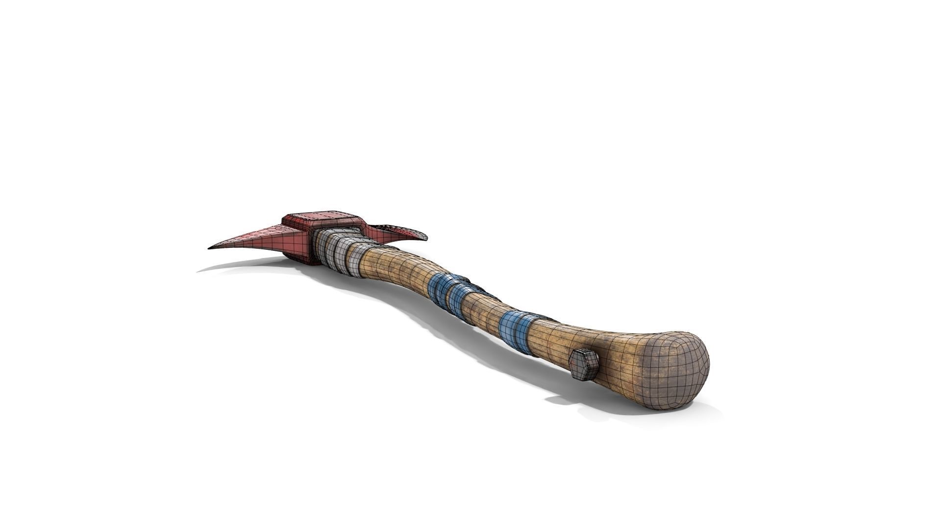 Fire Axe Low-poly 3D model_16