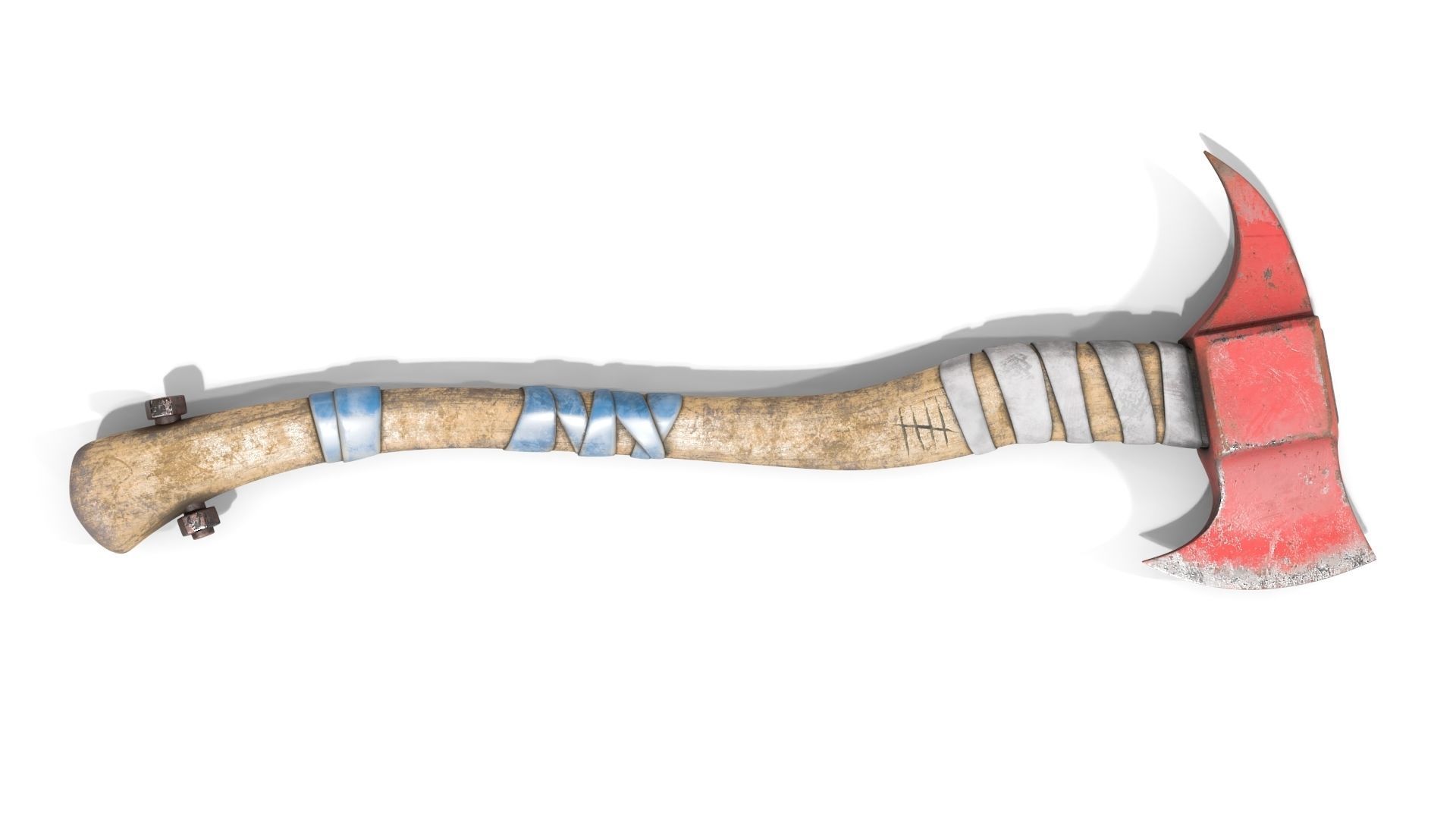 Fire Axe Low-poly 3D model_4