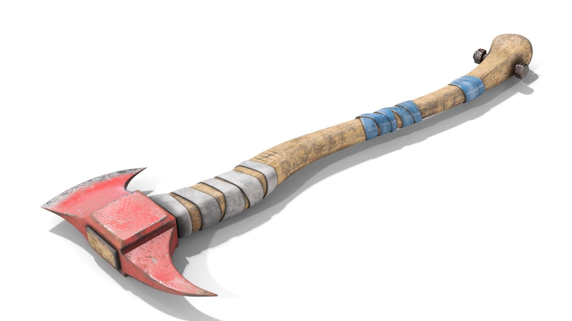 Fire Axe Low-poly 3D model_1