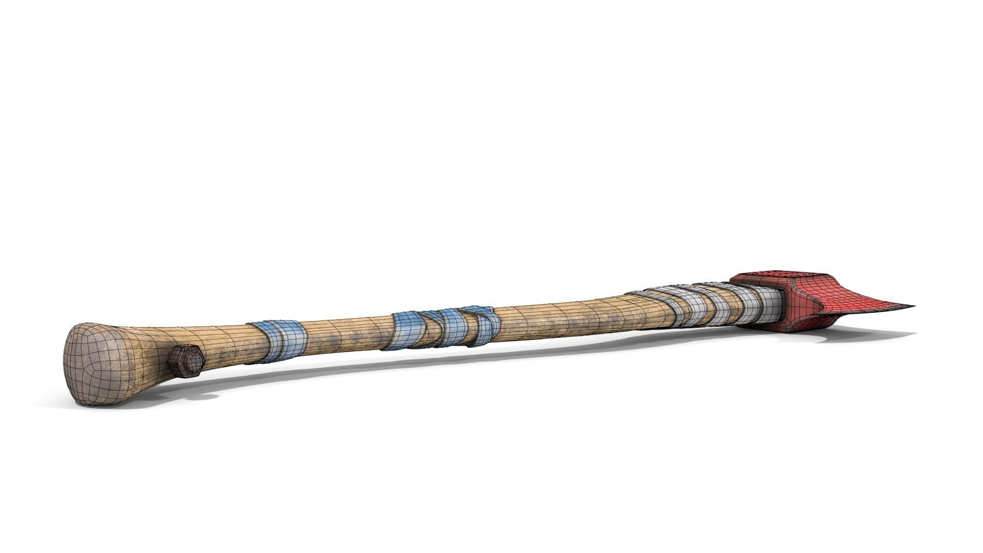 Fire Axe Low-poly 3D model_17