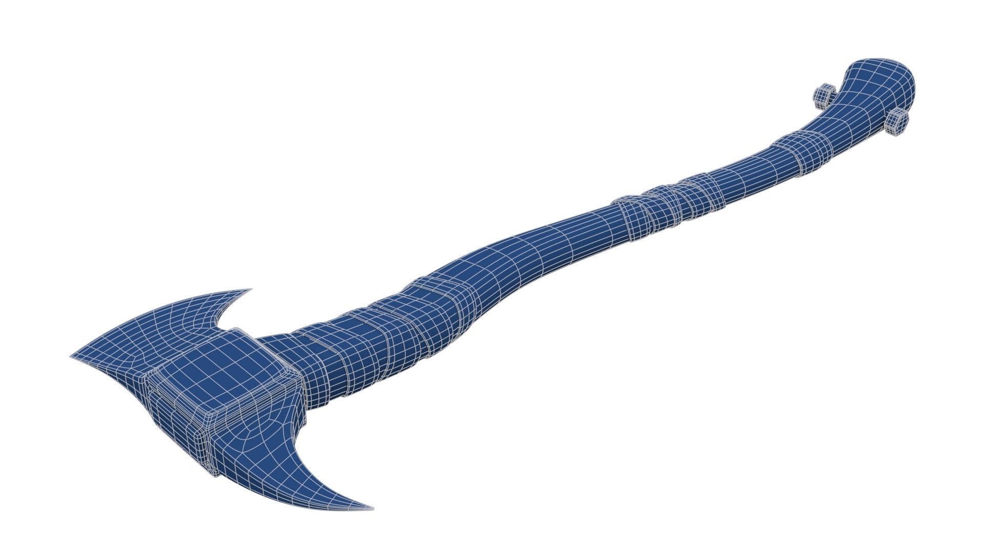 Fire Axe Low-poly 3D model_21