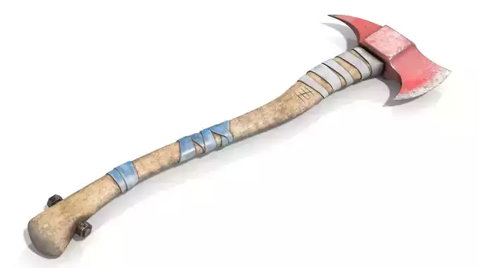 Fire Axe Low-poly 3D model