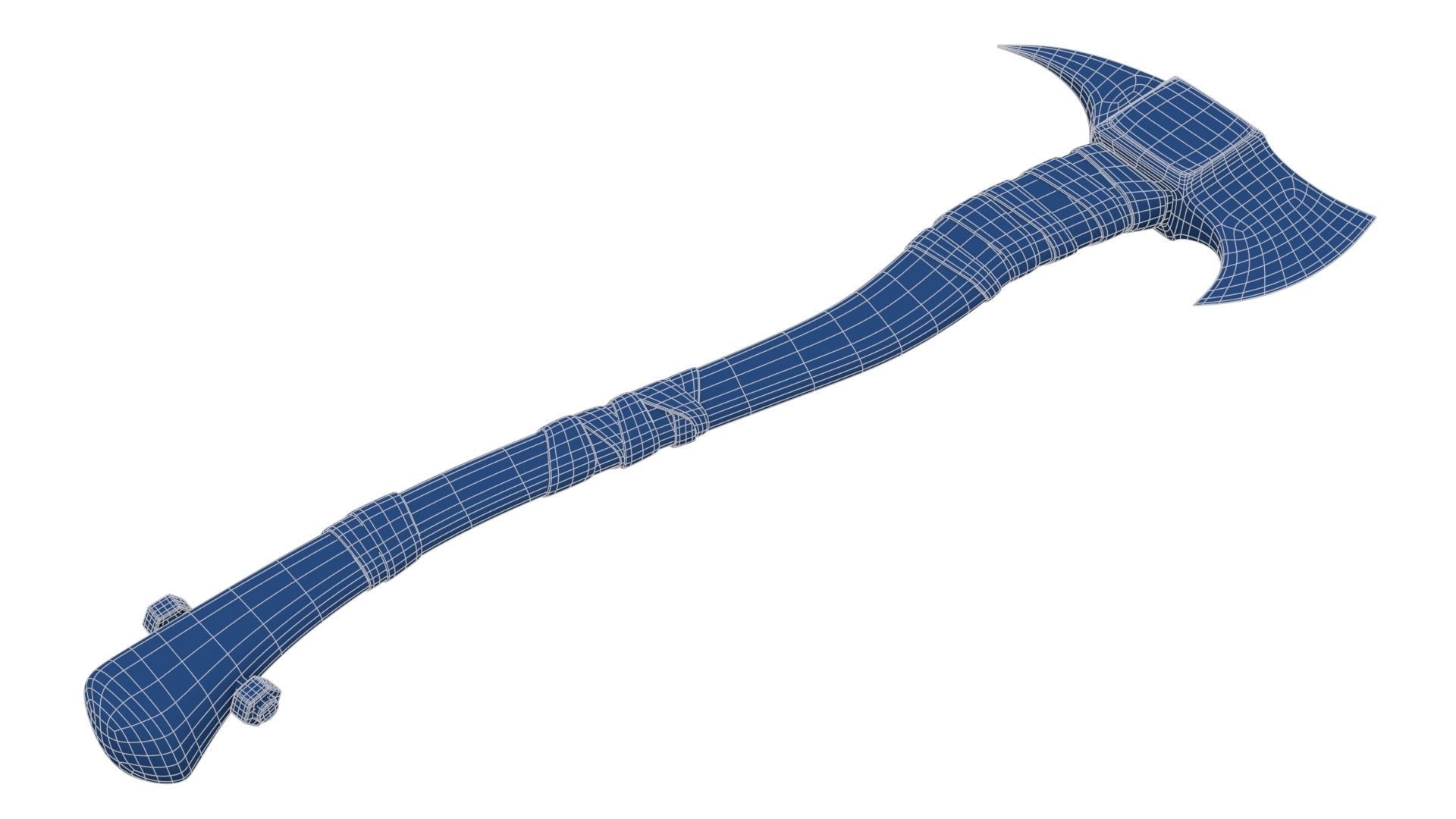 Fire Axe Low-poly 3D model_20