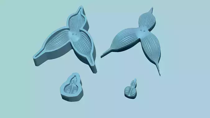 Monkey Orchid Flower - Molding - EVA Foam Craft STL