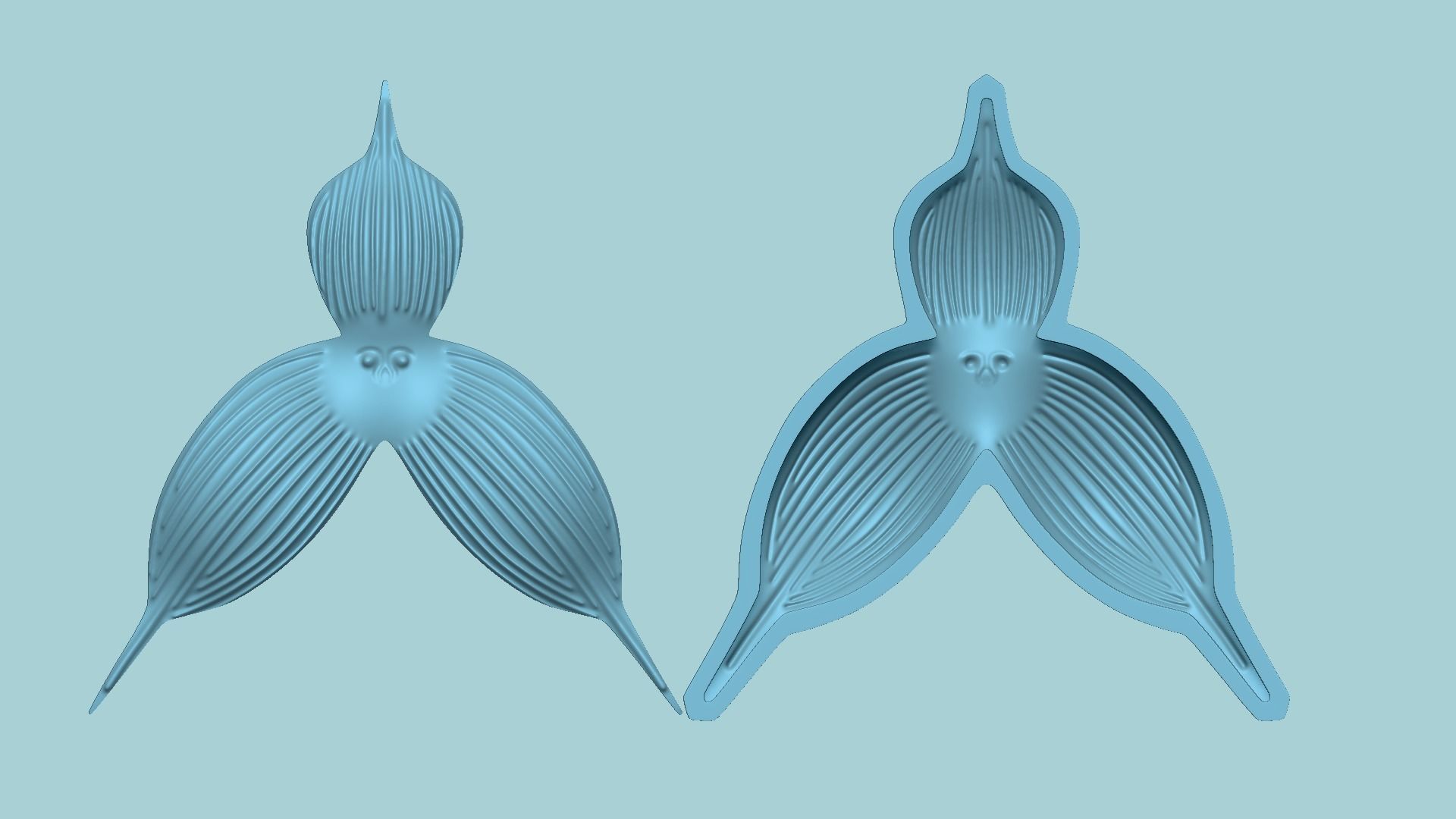 Monkey Orchid Flower - Molding - EVA Foam Craft STL 3D print model_2