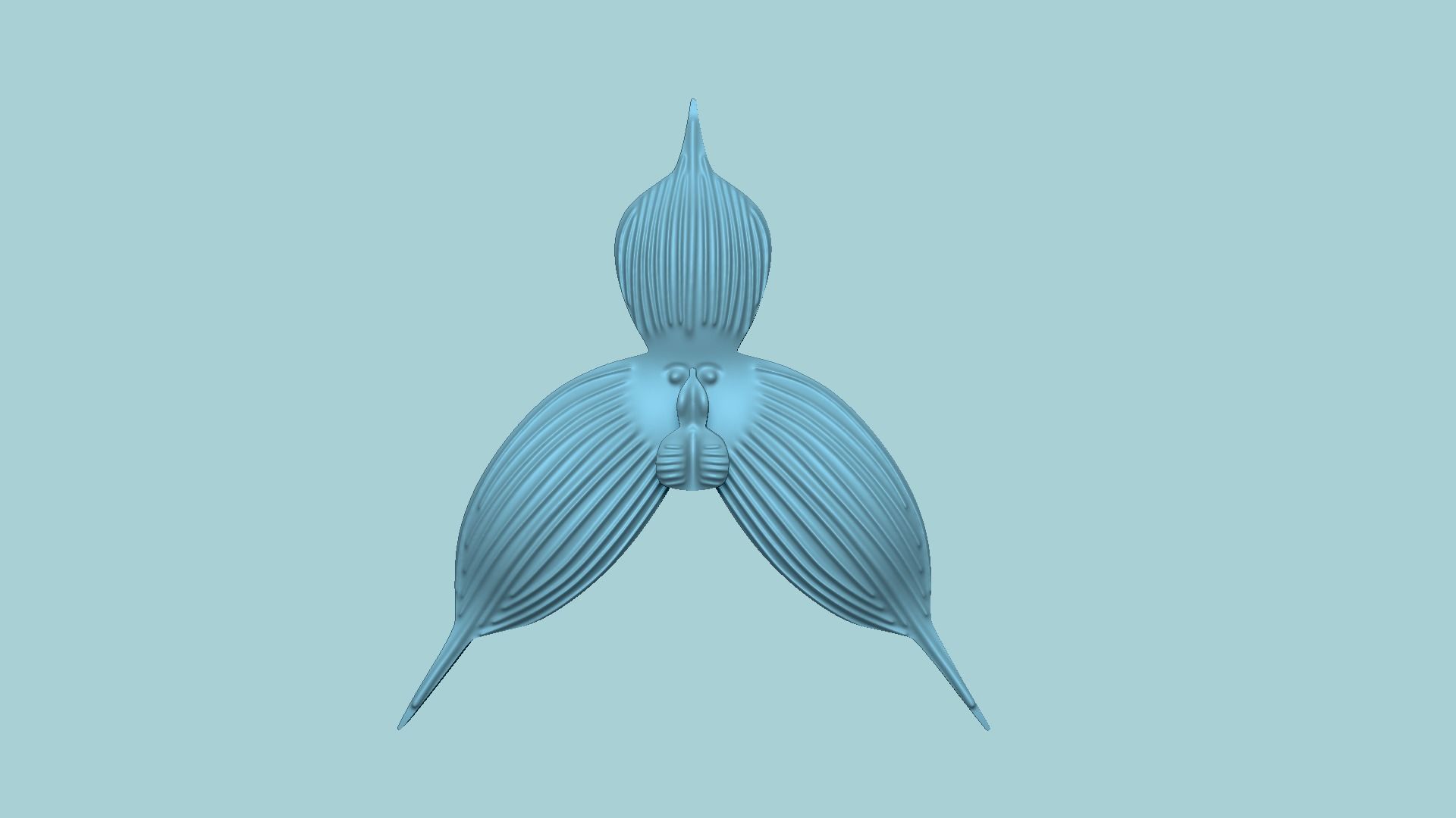 Monkey Orchid Flower - Molding - EVA Foam Craft STL 3D print model_6