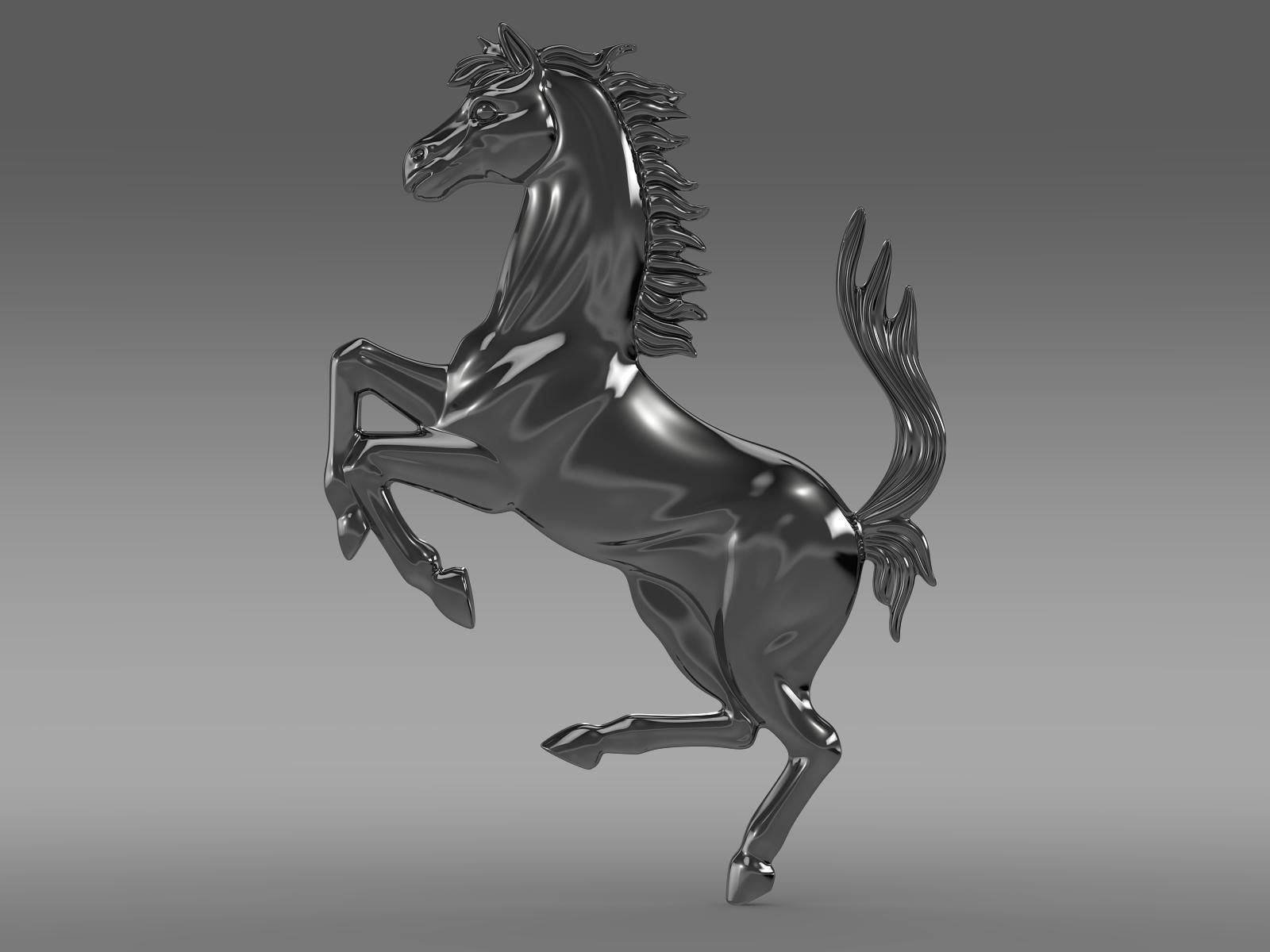 Ferrari horse logo 3D model_9