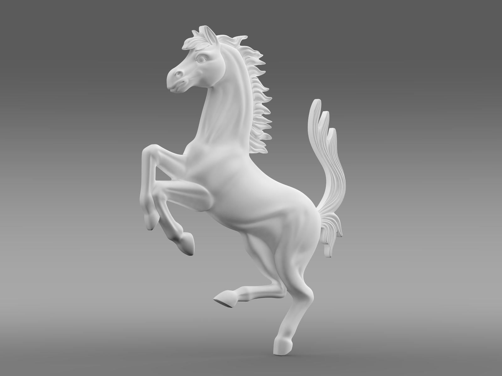 Ferrari horse logo 3D model_3