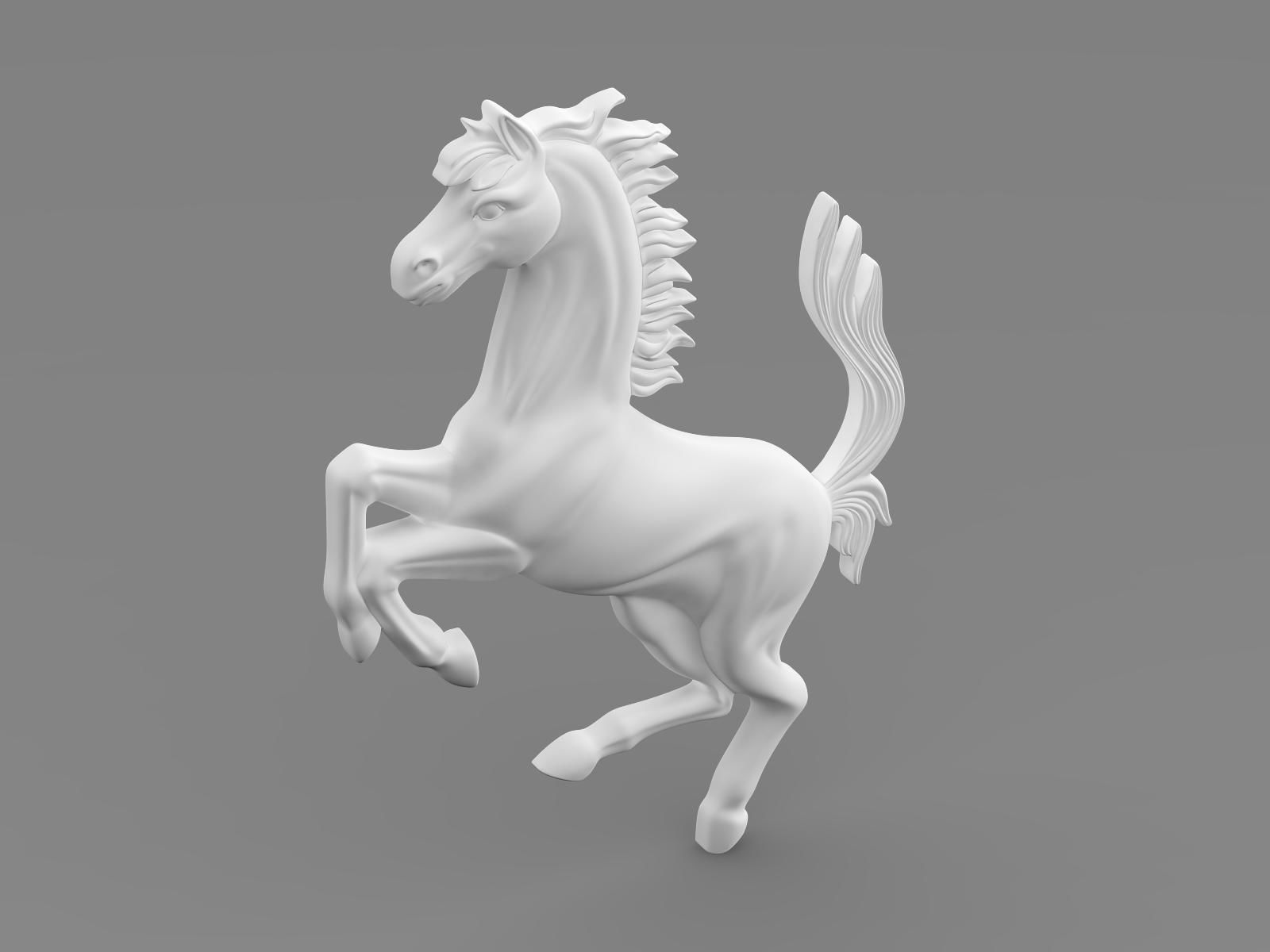 Ferrari horse logo 3D model_7