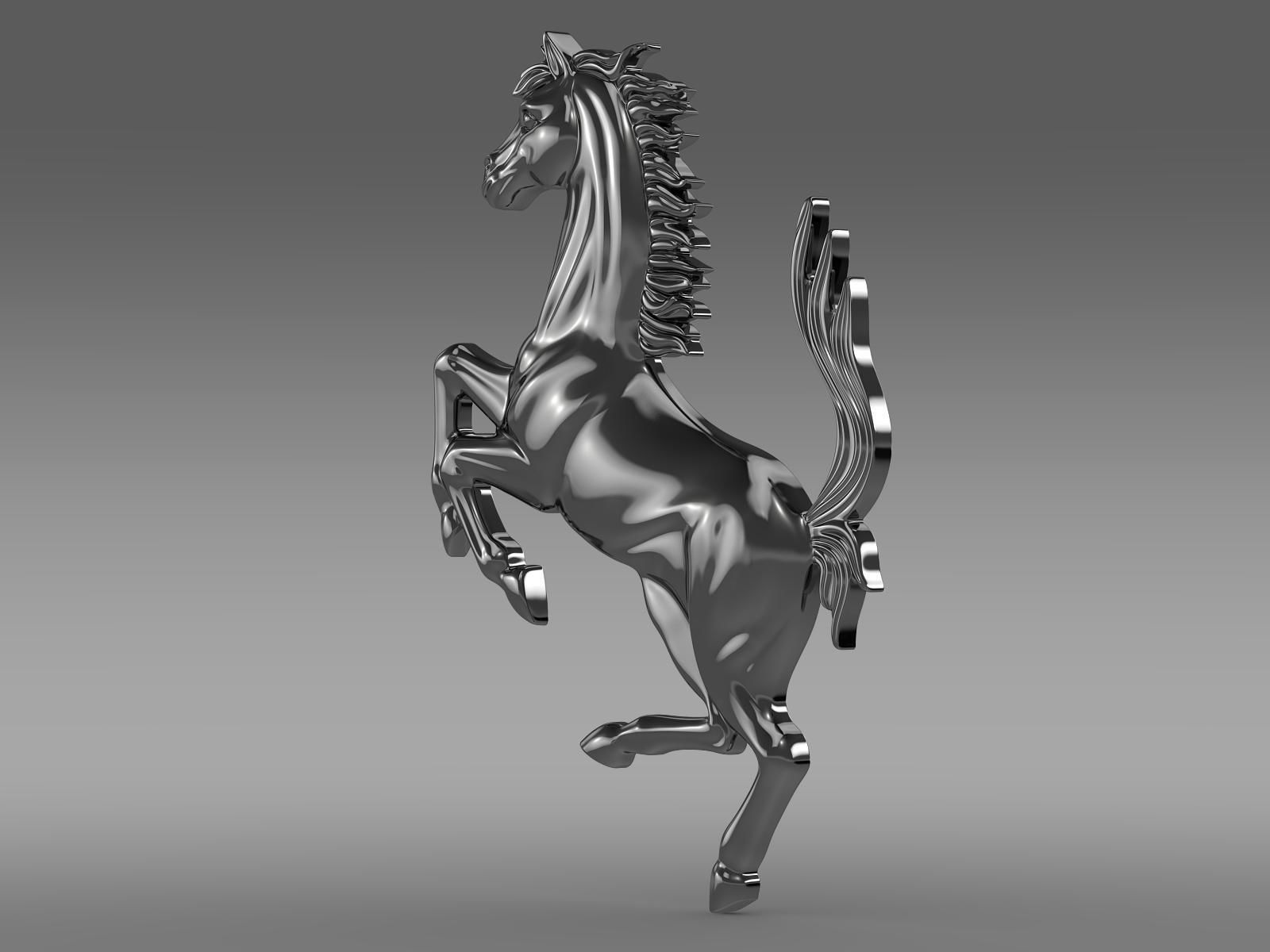 Ferrari horse logo 3D model_1