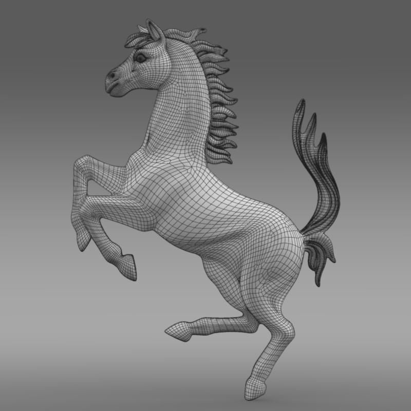 Ferrari horse logo 3D model_8