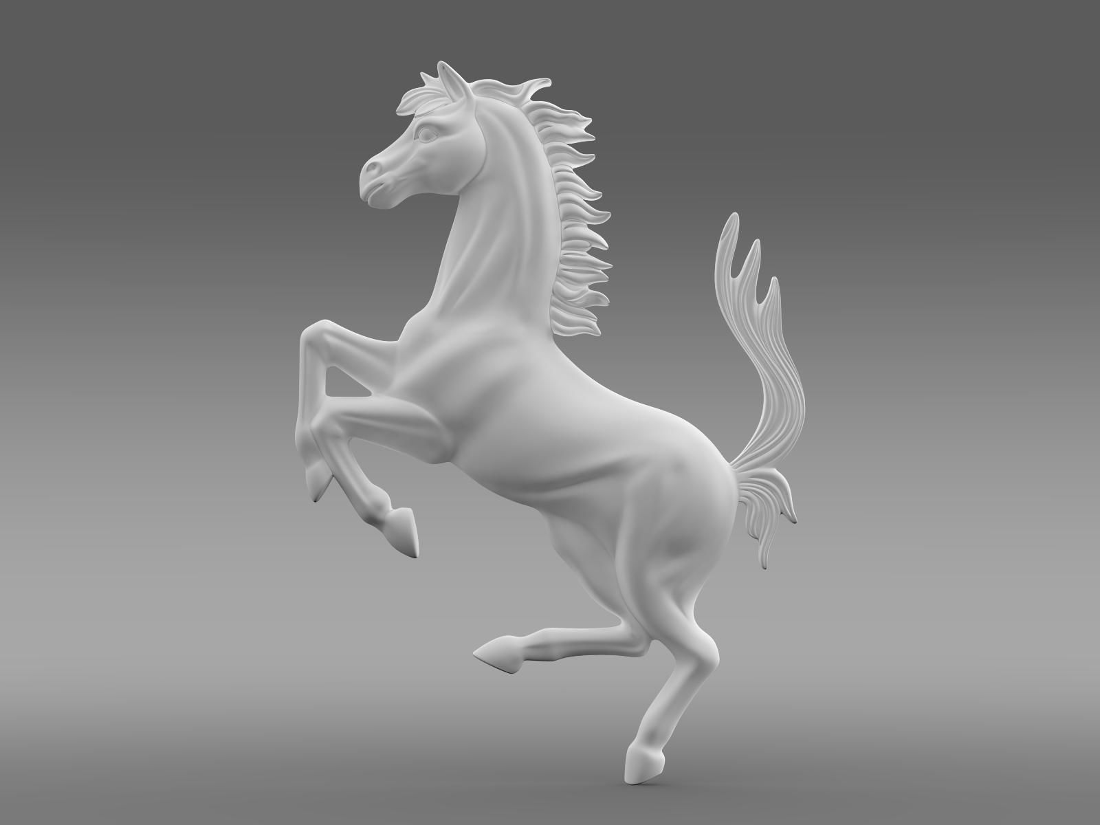 Ferrari horse logo 3D model_2