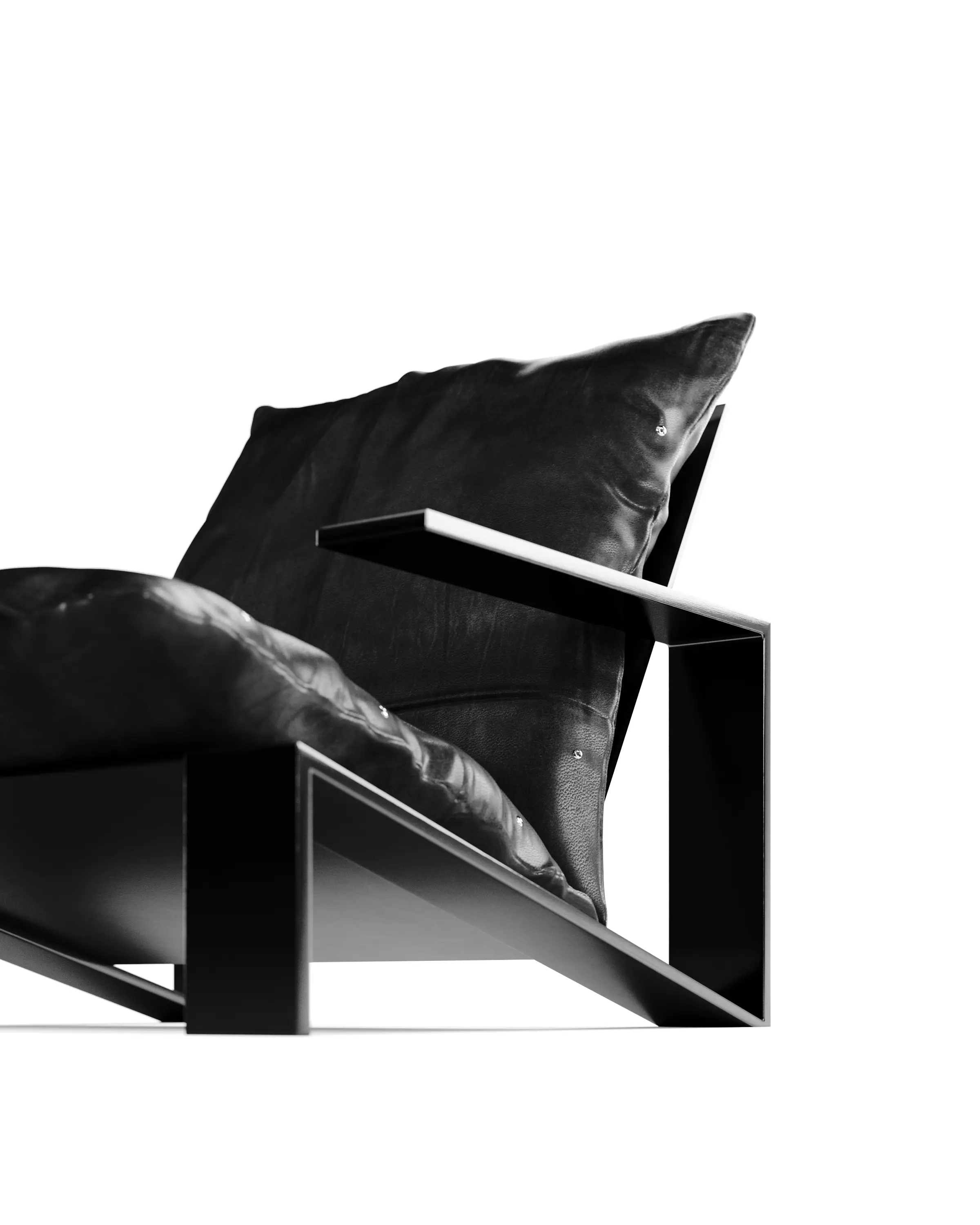 Divego Black Armchair Free low-poly 3D model