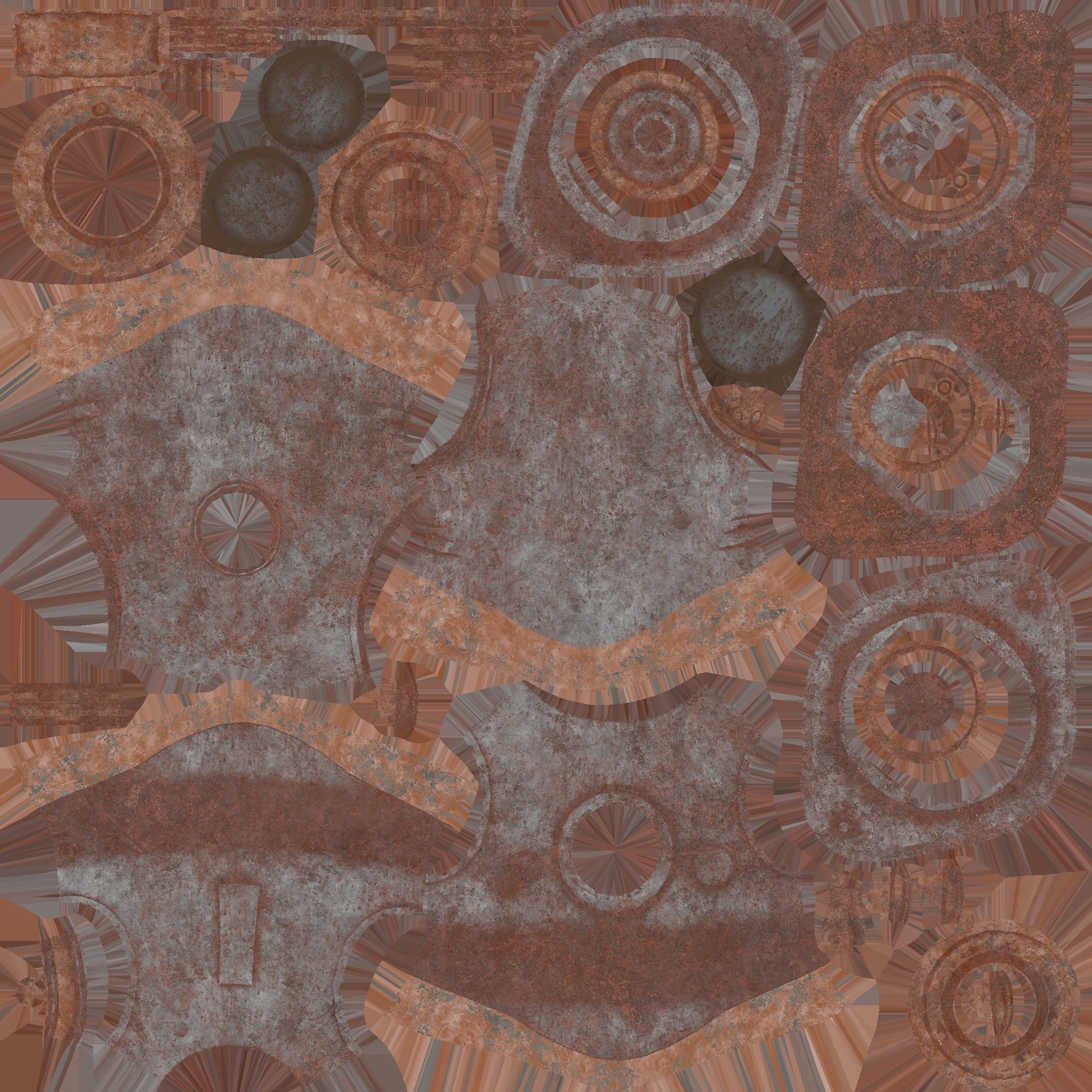 Diving Helmet 03 - Destroyed Rust - Character Design Fashion Low-poly 3D model_17