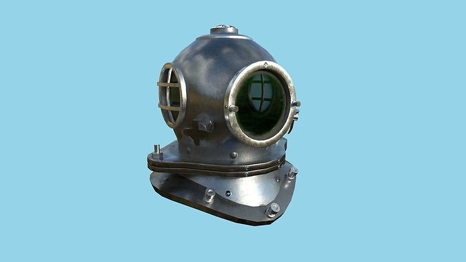 Diving Helmet 05 - Iron Gray - Character Design Fashion Low-poly 3D model