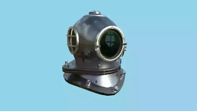 Diving Helmet 05 - Iron Gray - Character Design Fashion Low-poly 3D model