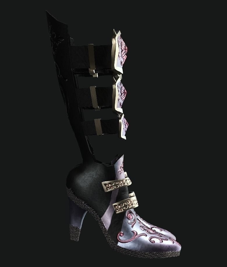 Evil Queen - Boots Low-poly 3D model_2
