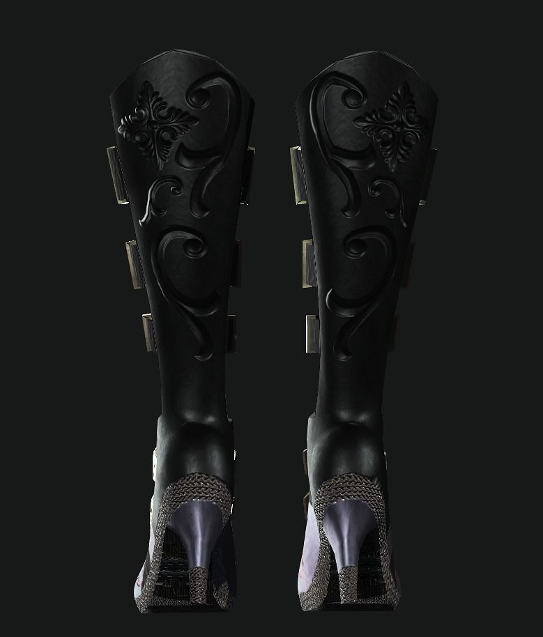 Evil Queen - Boots Low-poly 3D model_3