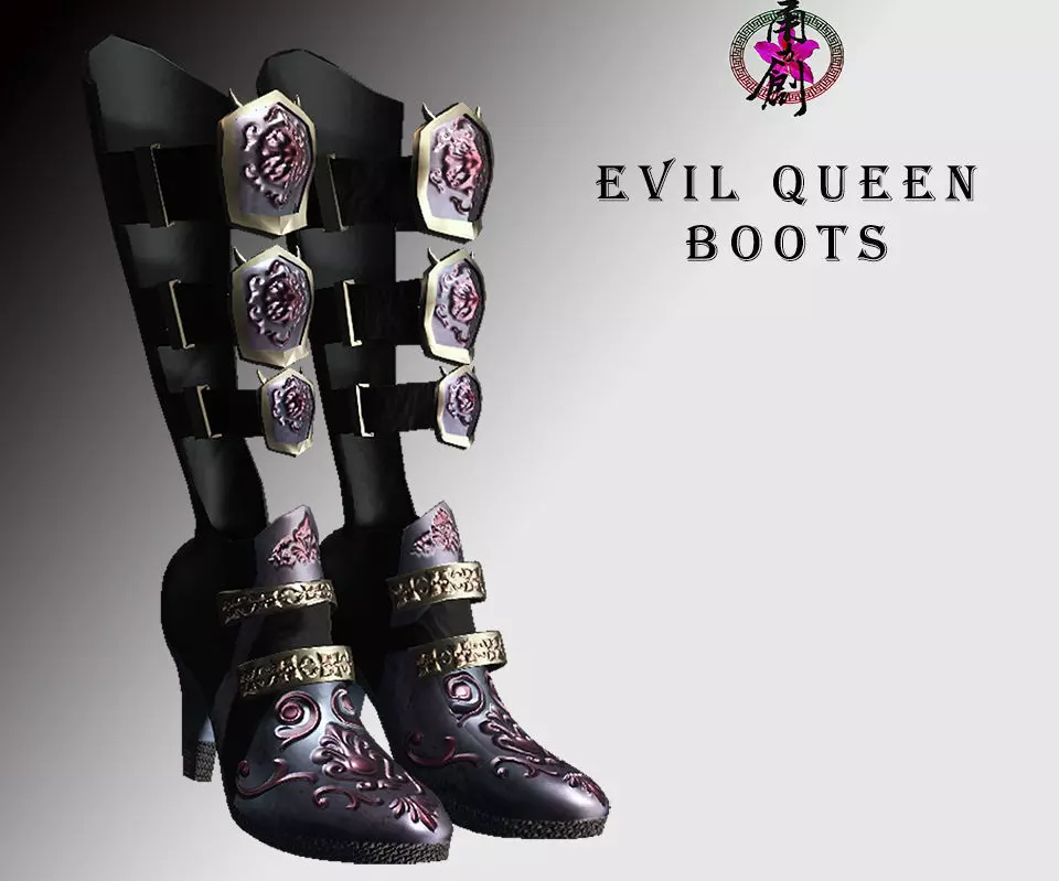Evil Queen - Boots Low-poly 3D model_0