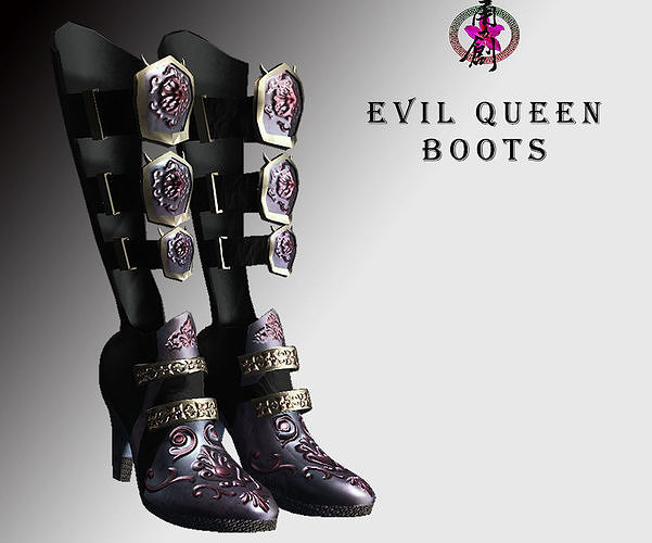 Evil Queen - Boots Low-poly 3D model
