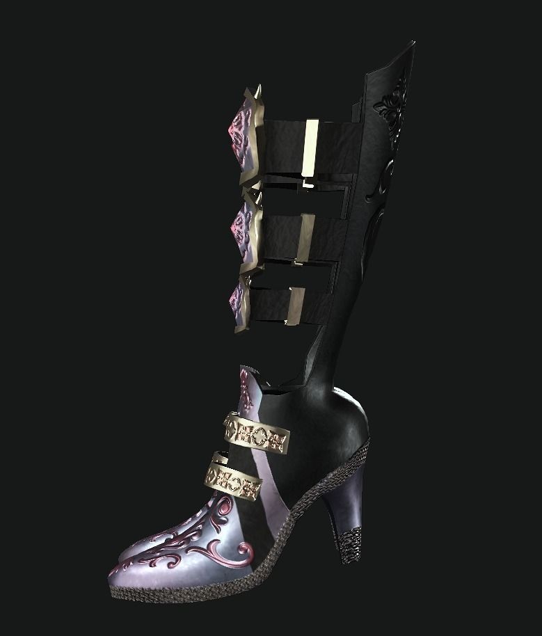 Evil Queen - Boots Low-poly 3D model_4