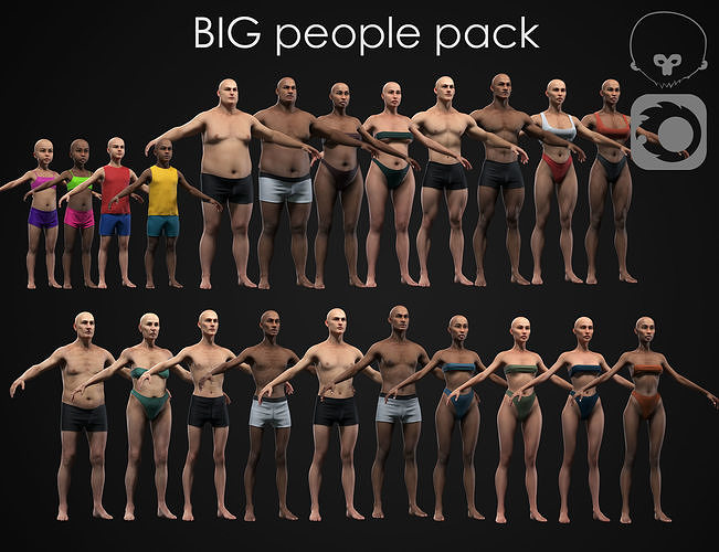 Big people pack 3D Model Collection