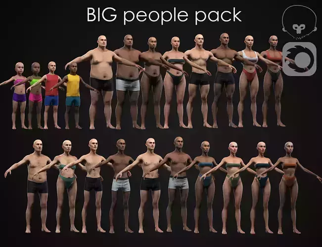 Big people pack 3D Model Collection