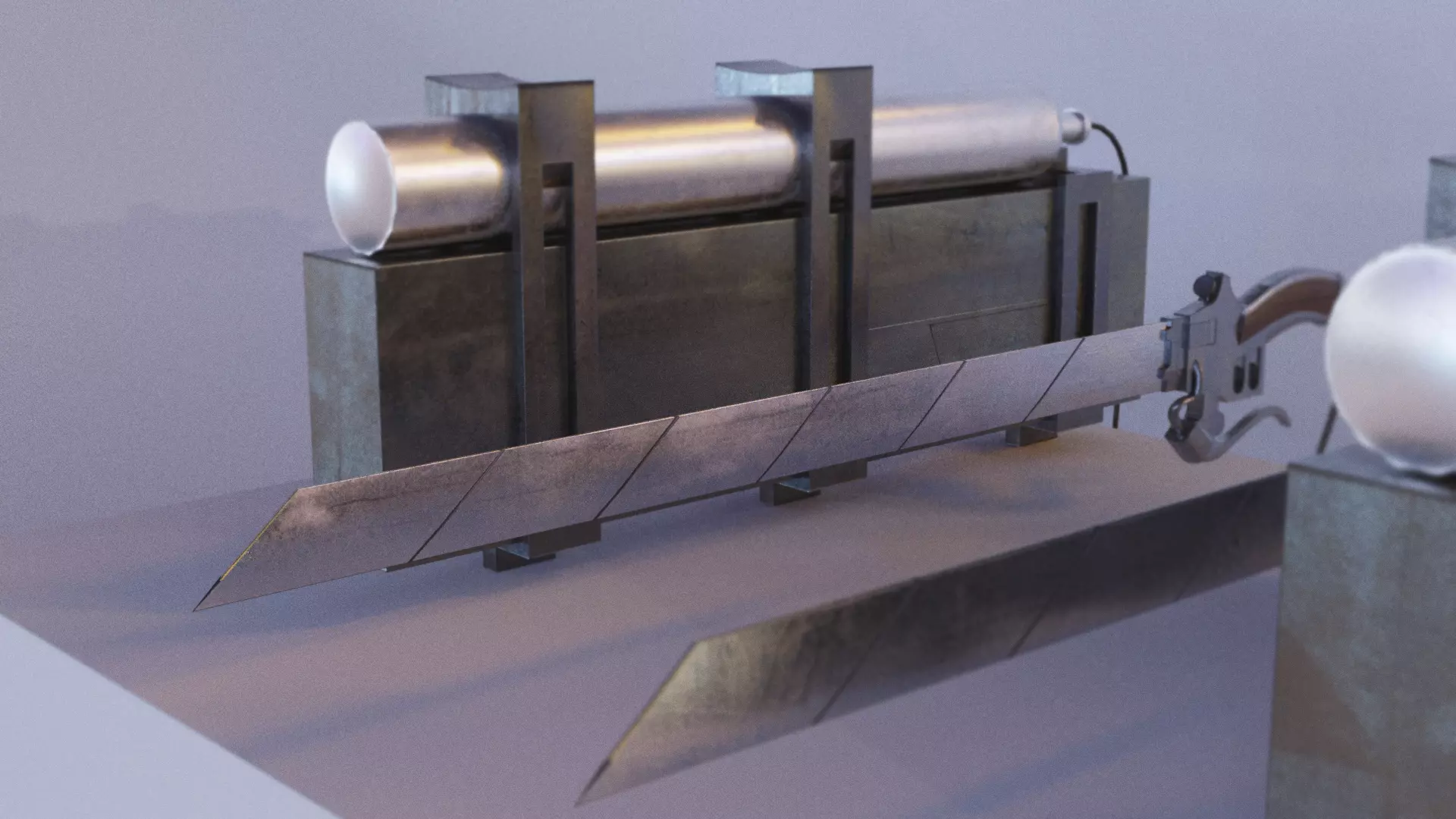 Attack on titan omni directional ODM 3D maneuver gear  Low-poly 3D model_0