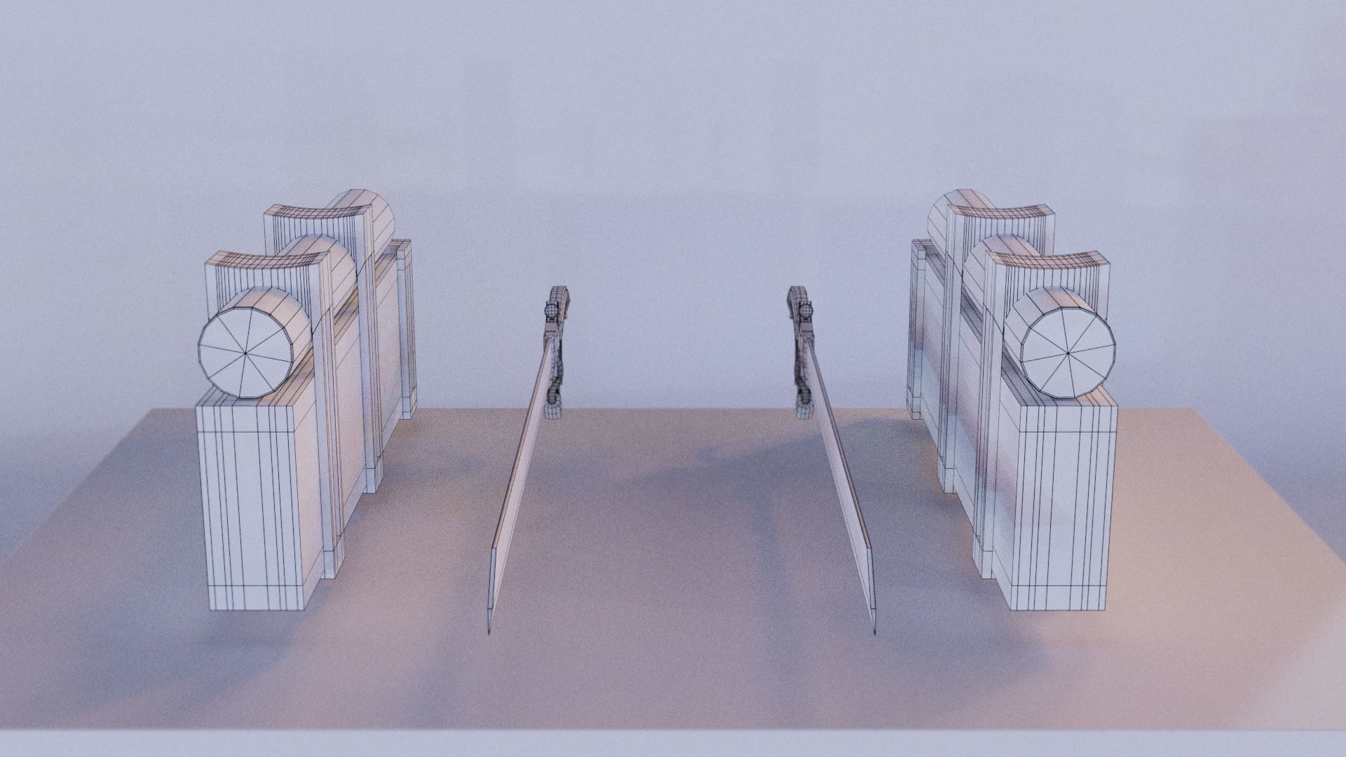 Attack on titan omni directional ODM 3D maneuver gear  Low-poly 3D model_8